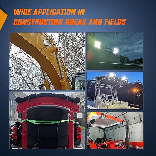 Miniatura 6 de Nilight Luz de trabajo LED cuadrada de 4.3 pulgadas con interruptor de palanca integrado, 2 lámparas de inundación de 60 W 150 para vehículos