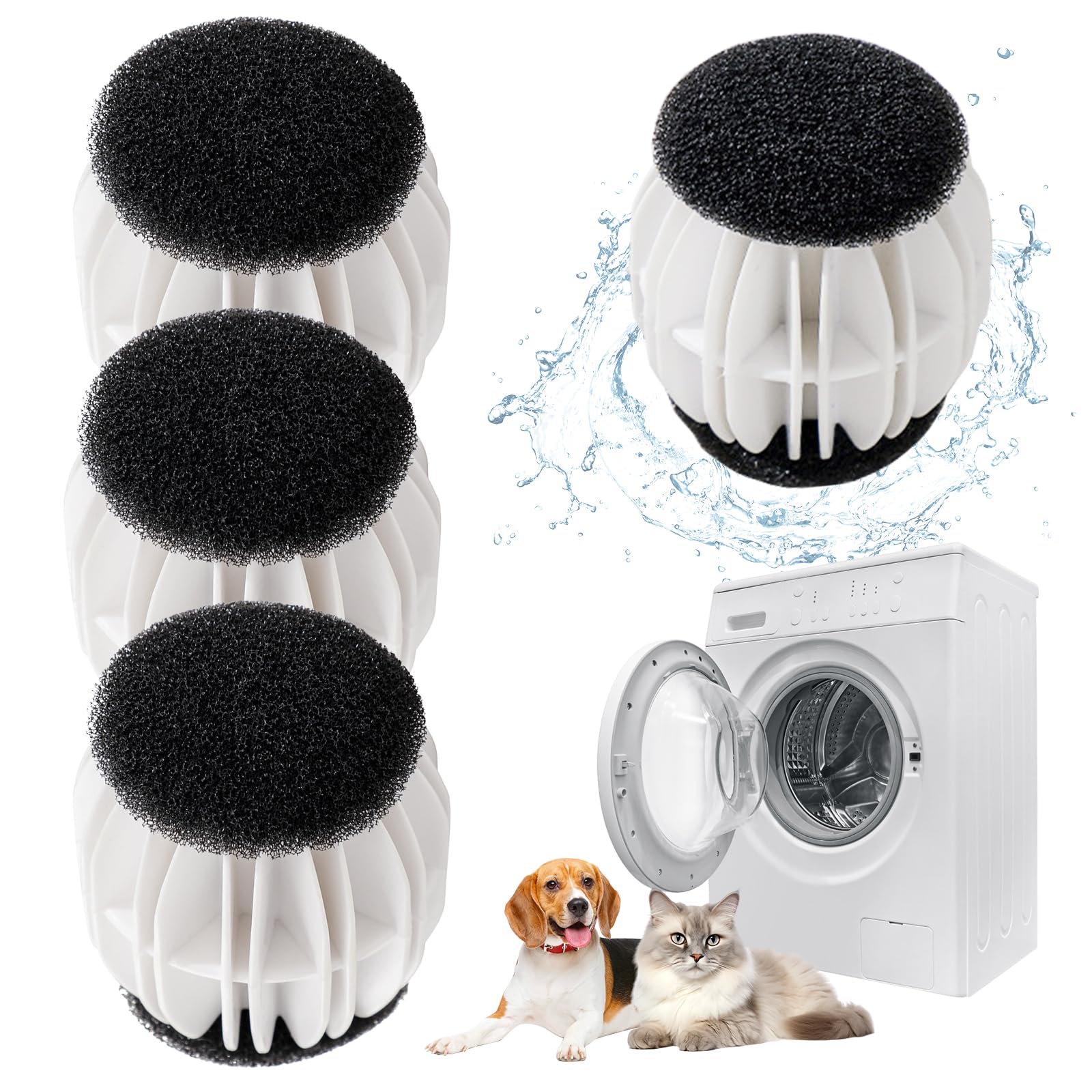 Acchiappa Peli Per Lavatrice,16Pezzi Cattura Peli Lavatrice Riutilizzabili Animali Rimuovere Raccogli Peli Animali Lavatrice Levapelucchi Per Lavatrice Rimuovi Peli Animali Per Cani,Gatto In Lavatrice