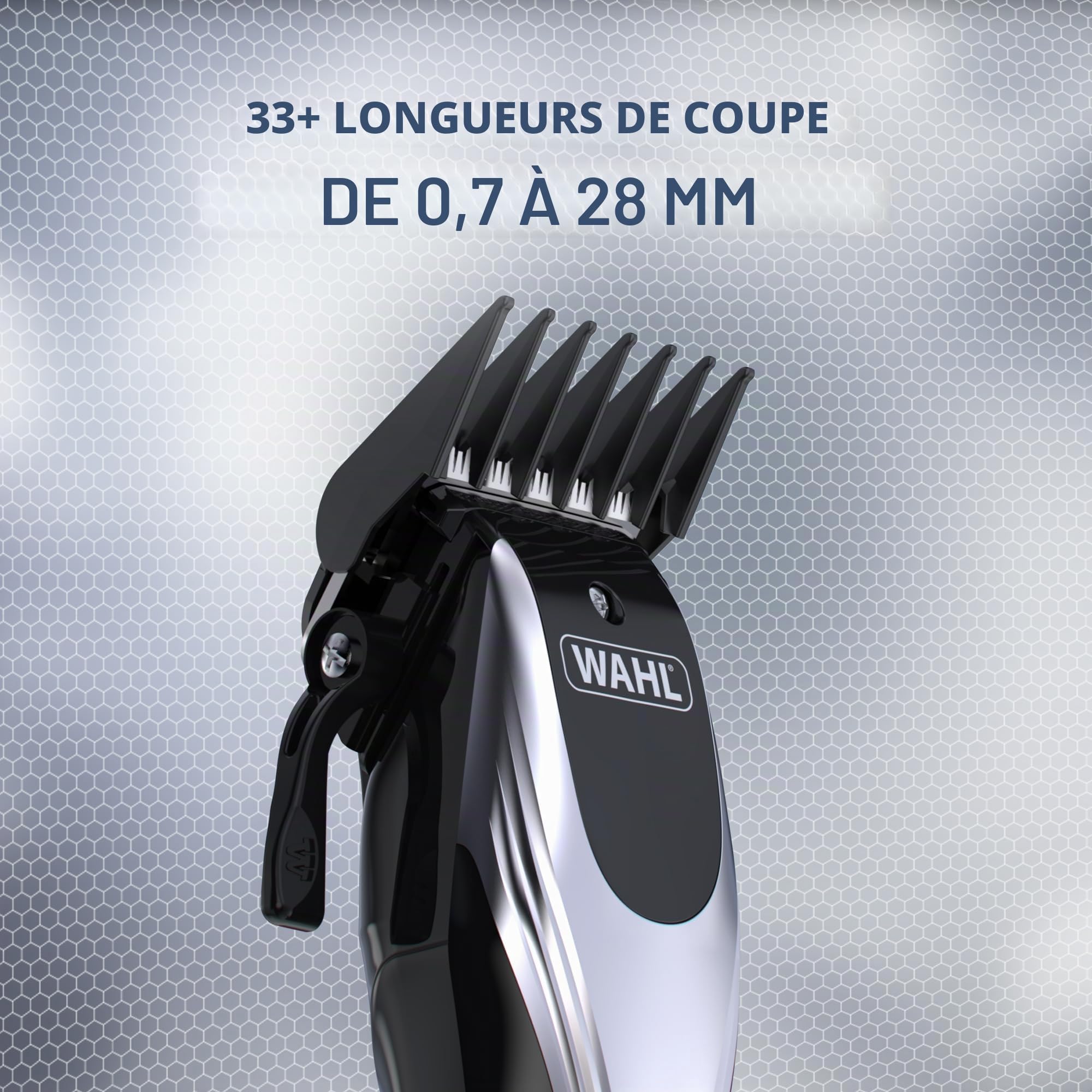 Wahl Rapid Clip Tondeuse Homme Rechargeable Lithium-Ion Tondeuse à Cheveux Qualité Professionnelle Sans Fil