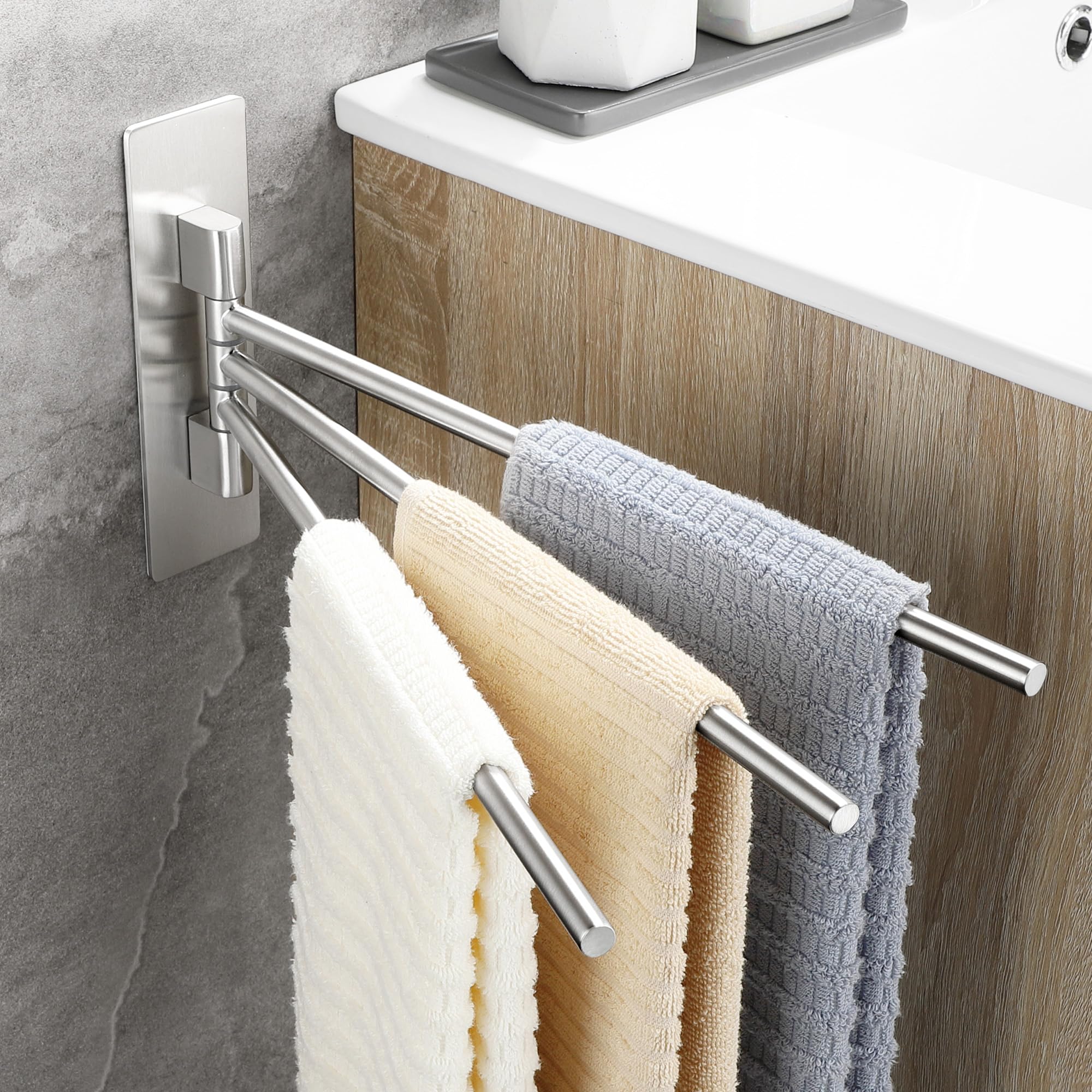 OETAMS Handtuchhalter Ohne Bohren 180° Schwenkbar Handtuchstange