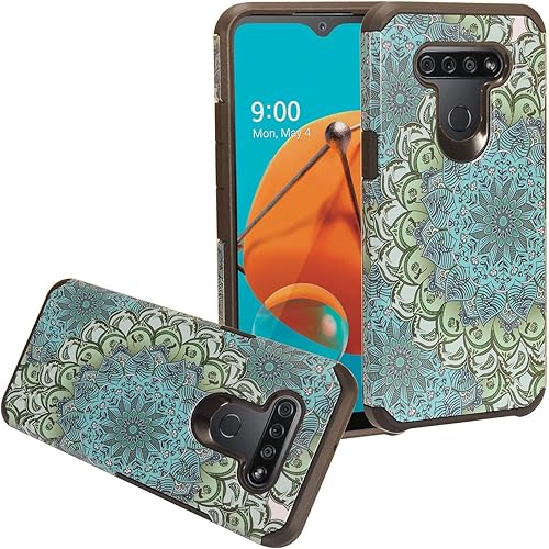 Miniatura 32 de Para LG K51, LG Reflect (LM-K500) - Funda híbrida para teléfono con imagen - AD1 mármol negro