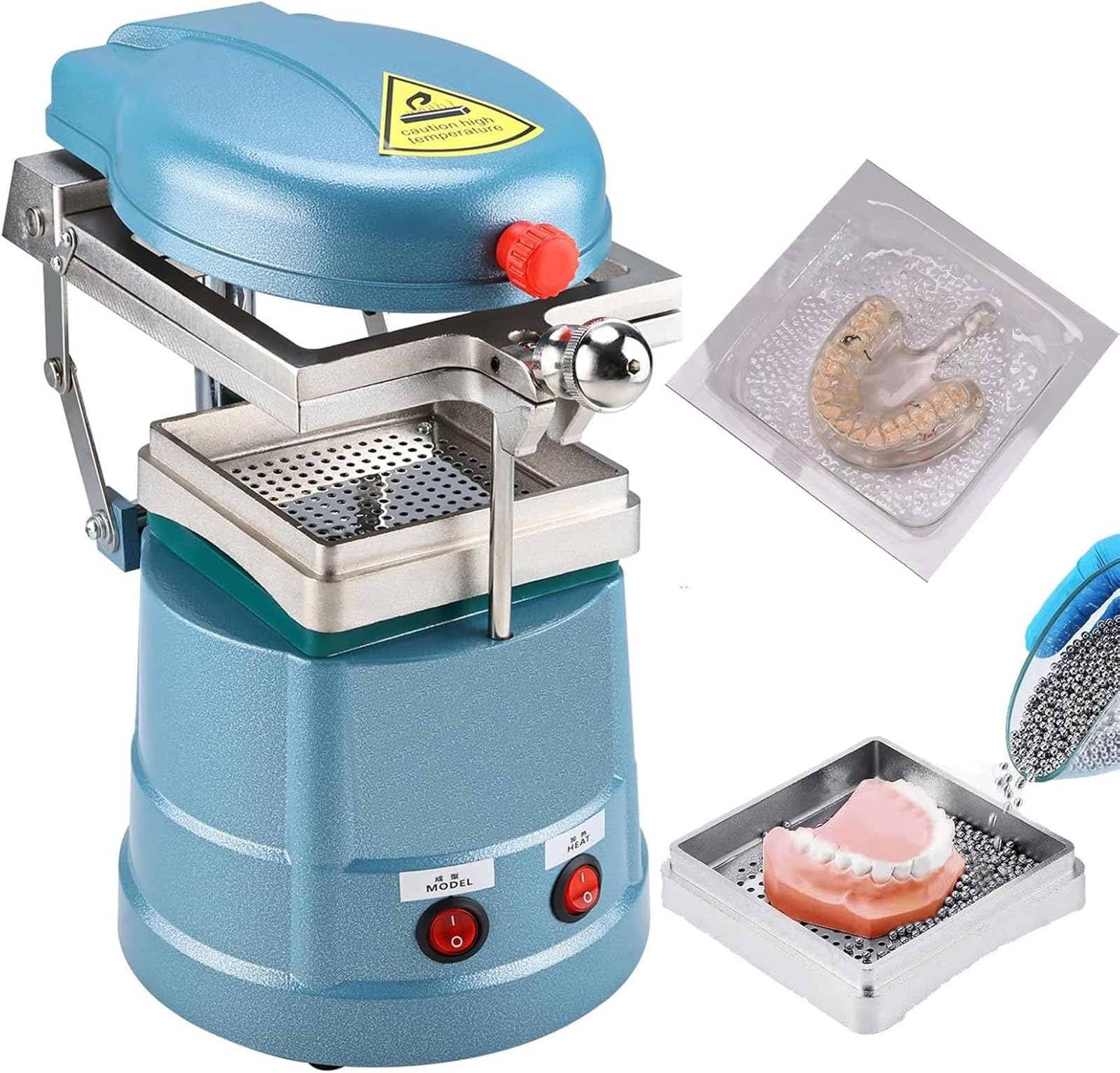 Macchina per Formatura Sottovuoto Dentale 1000 W, Ex Attrezzatura da Laboratorio per Termoformatura a Caldo, Materiale Regolabile per Carichi Pesanti, Kit per Protesi Fai-da-Te