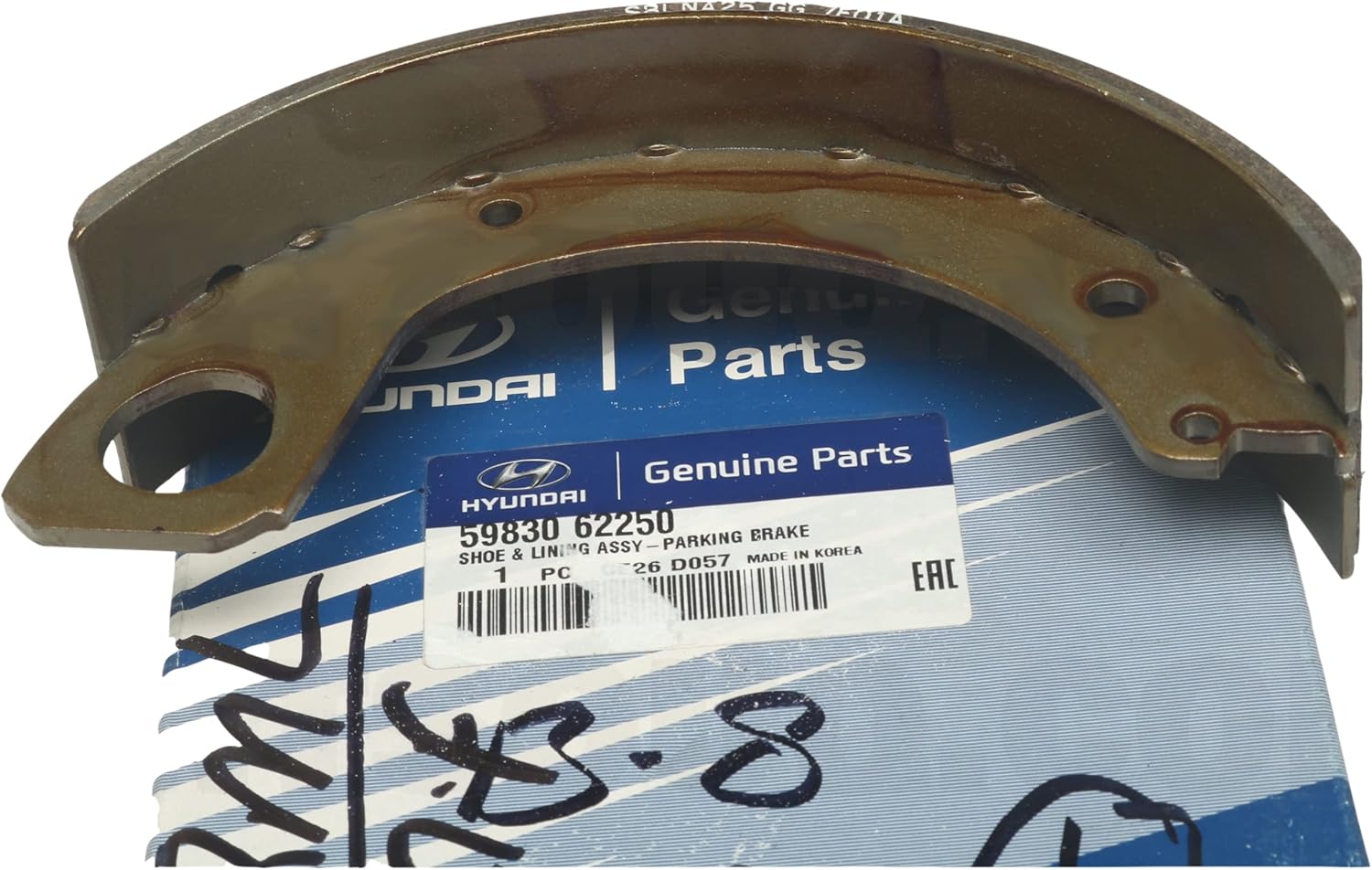 Genuine OEM 59830-62250 Shoe & Lining - Parking Brake 2pcs set / 5983062250 for Hyundai 5ton truck 97-