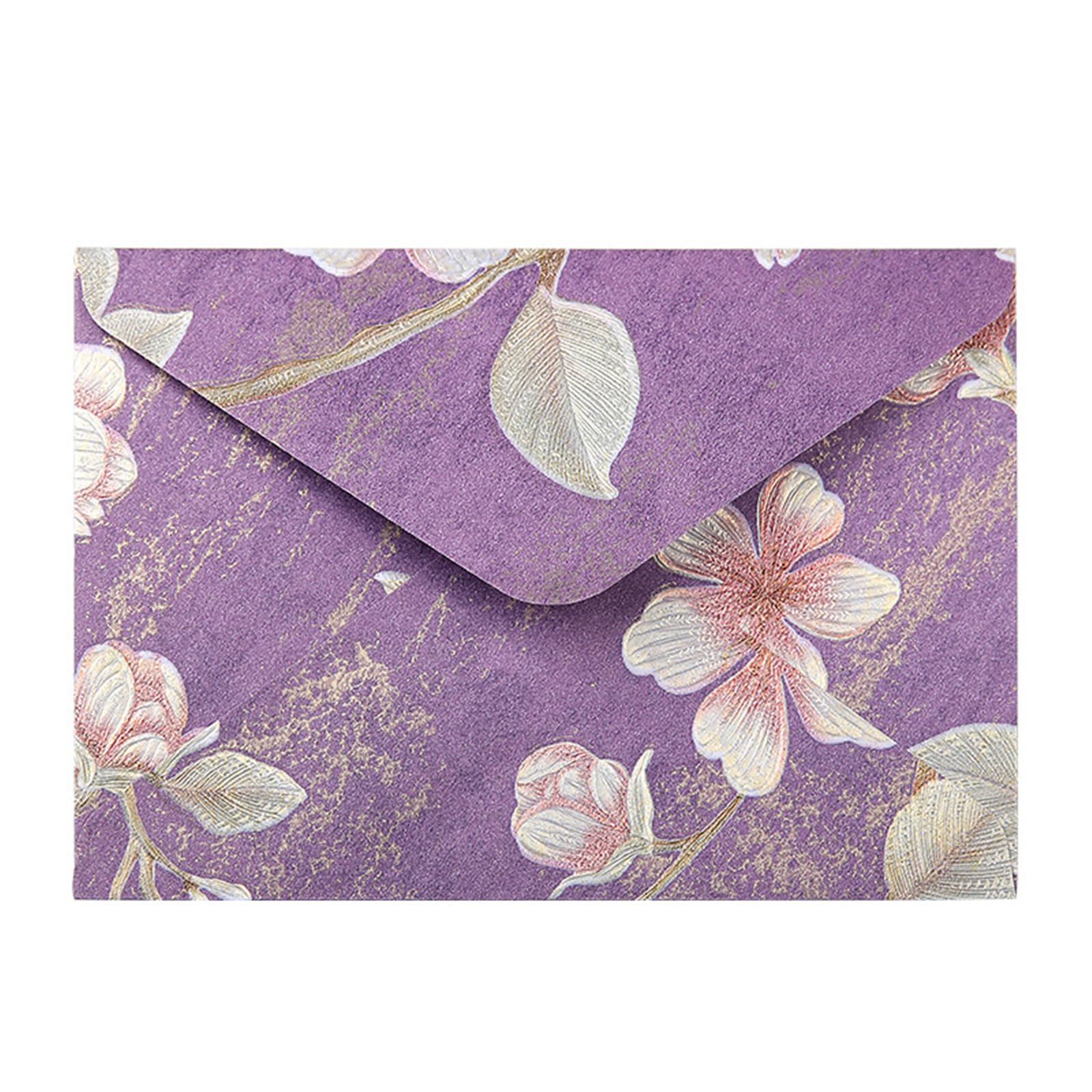 De 10 sobres de sobres plegables de 6x4 pulgadas para invitaciones de fiestas, bodas, tarjetas de Valentín, tarjetas de Navidad y envíos por correo, brocado tradicional Yun