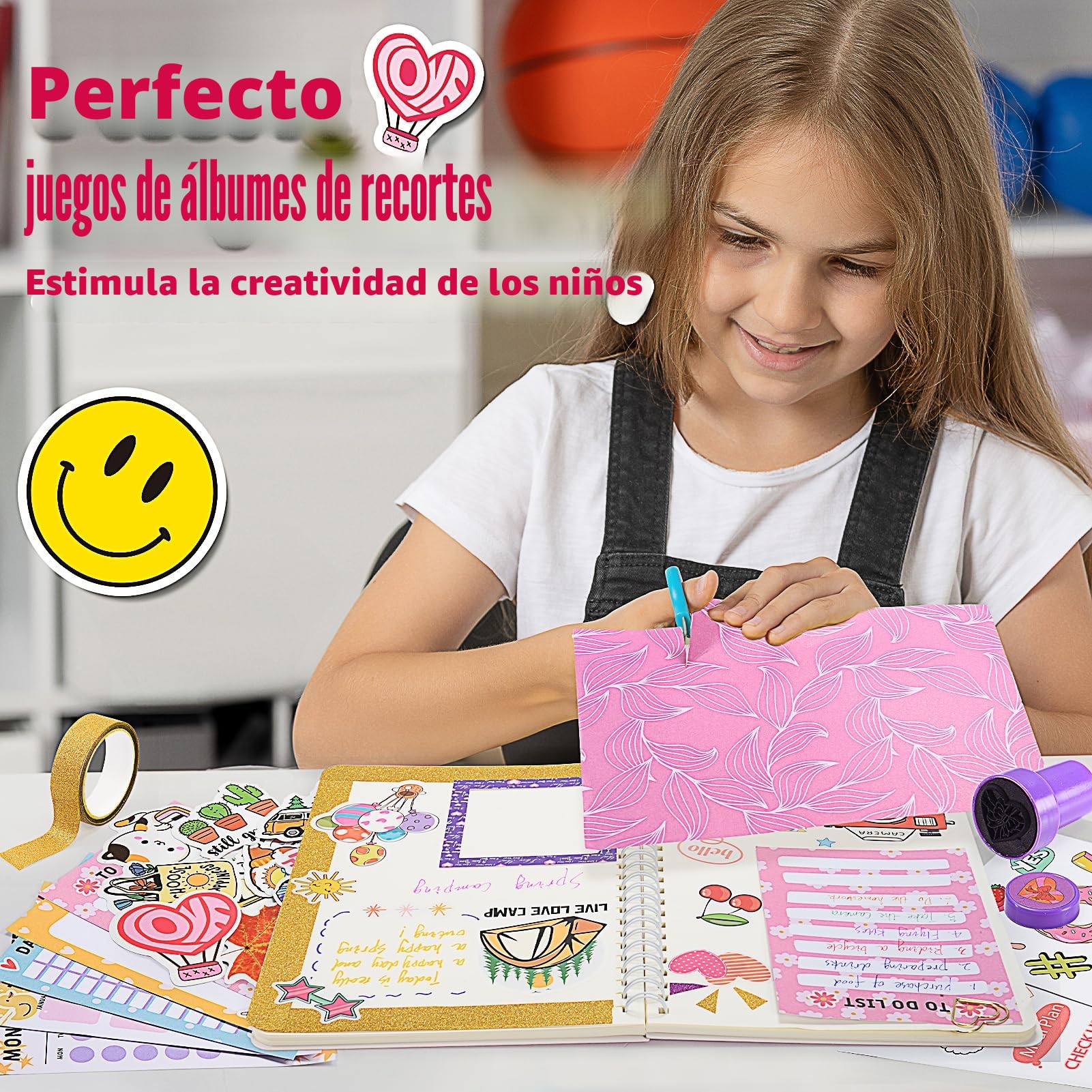 Anginne Regalo Niña 6-12 Años, Scrapbooking Materiales Diario Secreto, Juguetes 5-10 Años, Kit Manualidades Journal