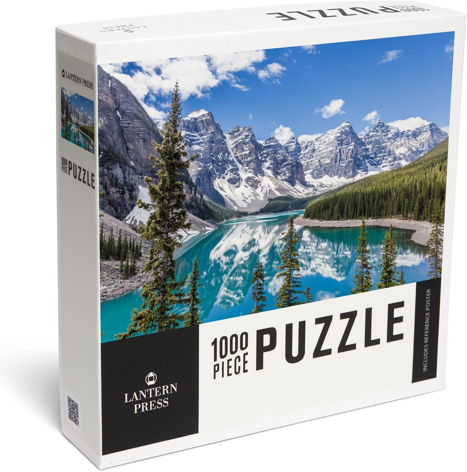 Lantern Press Moraine Lake in Banff National Park, Canadian Rockies, Canada 1000 Piece Jigsaw Puzzle for Adults, Made in USA with Reference Poster