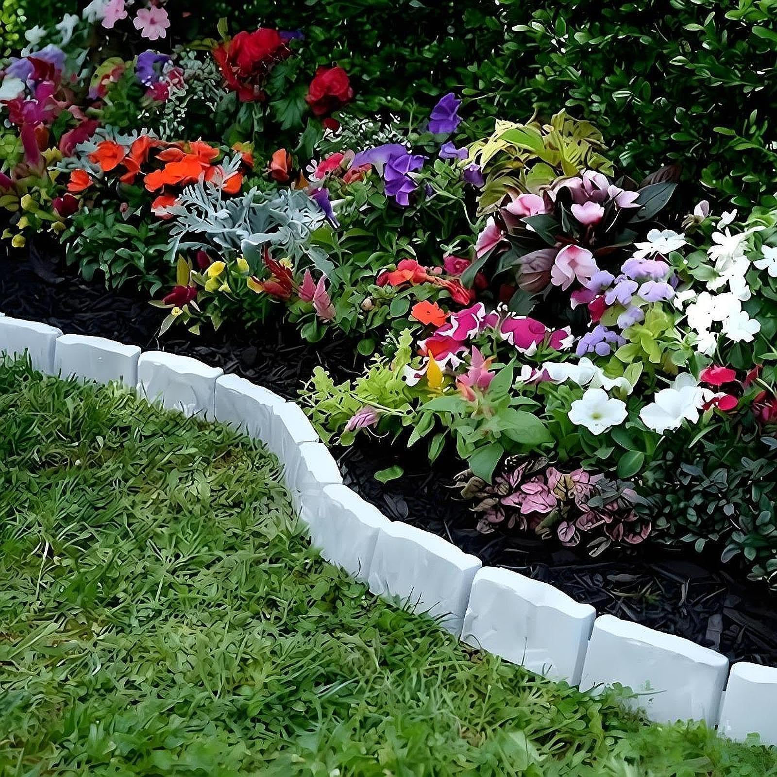 Fenteer 10x Bordillos para Jardines y paisajismo, Bordes Repuesto, Regalos, fácil instalación, Accesorios para