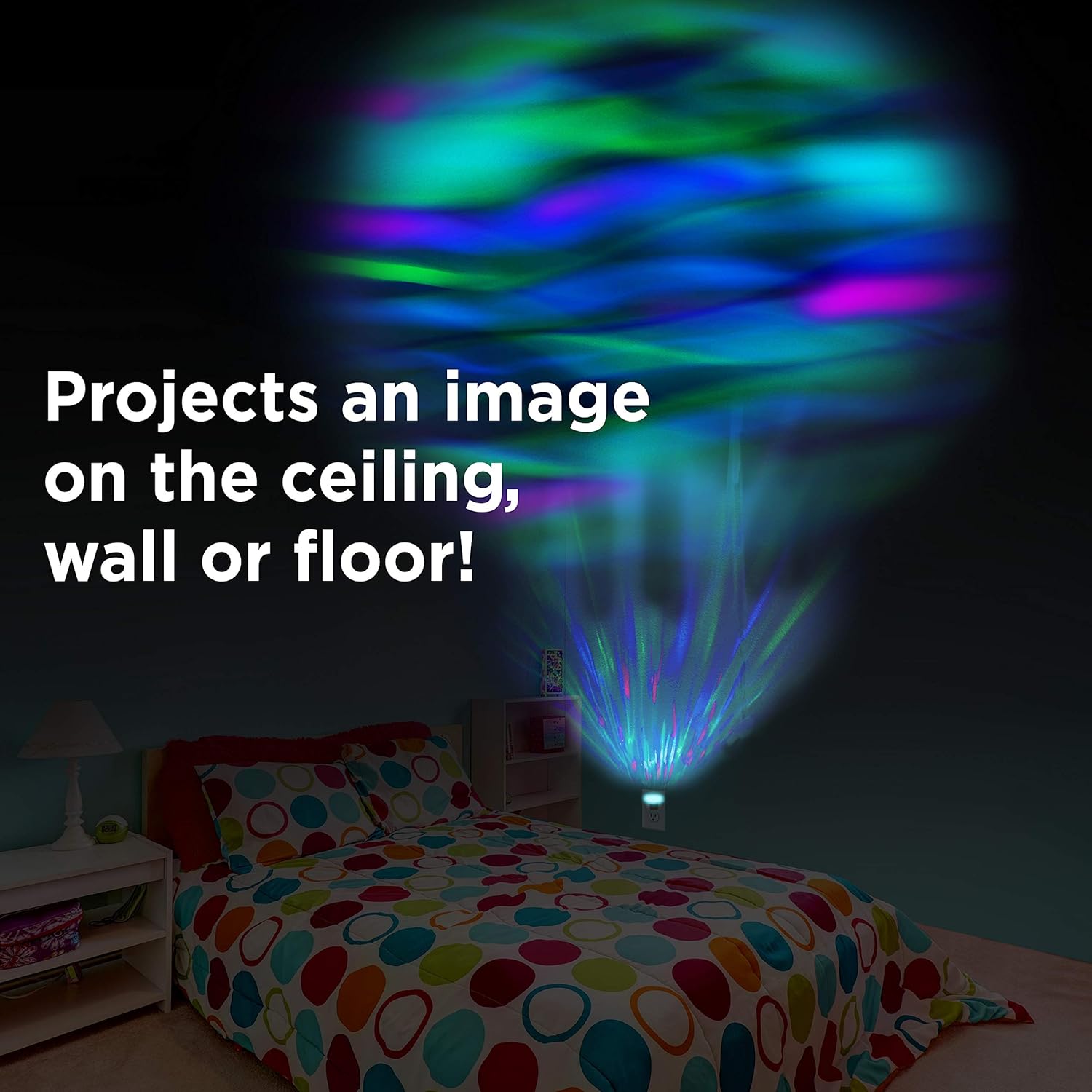 Projectables Northern Lights LED Projection Night Light with Moving Atmospheric Effects, 30404, Aurora Borealis Motion Effects Project Onto Wall and Ceiling,Multi : Everything Else
