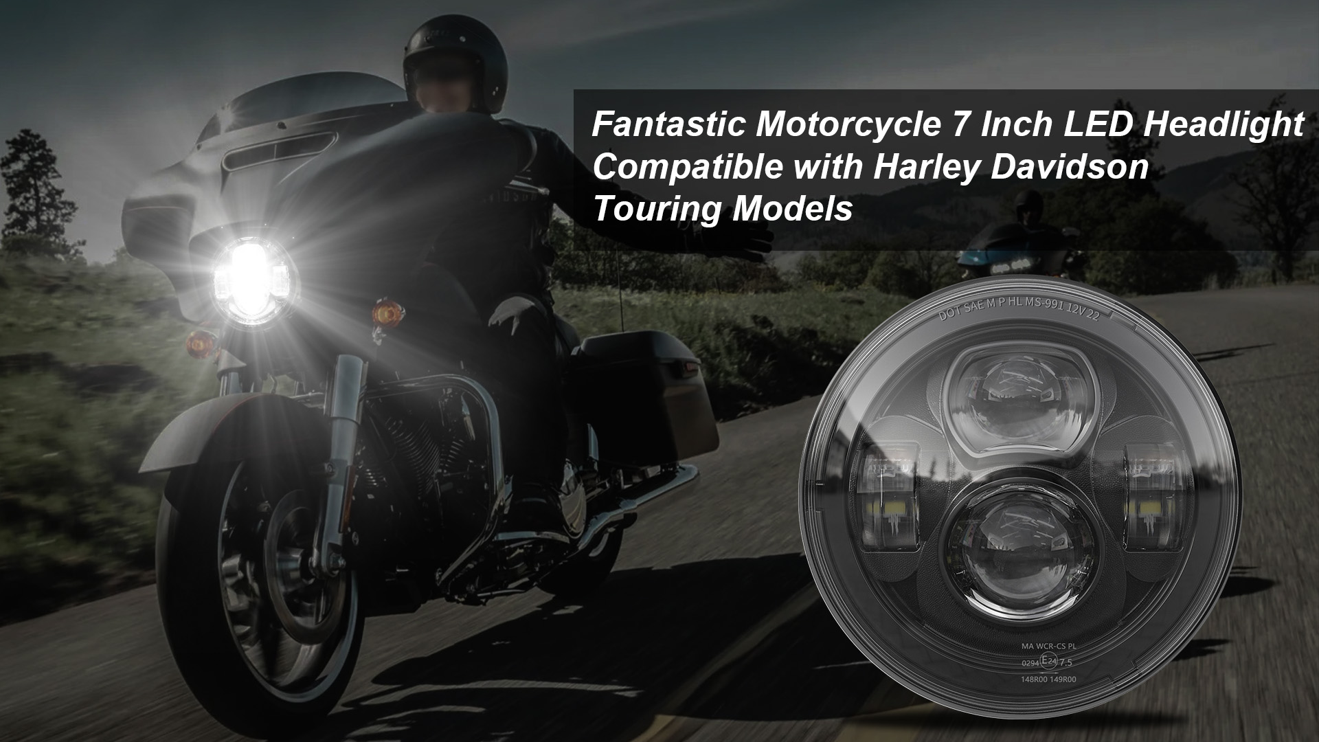 Amazon.com: Z-OFFROAD New Motorcycle 7 Inch LED Light DOT Kit