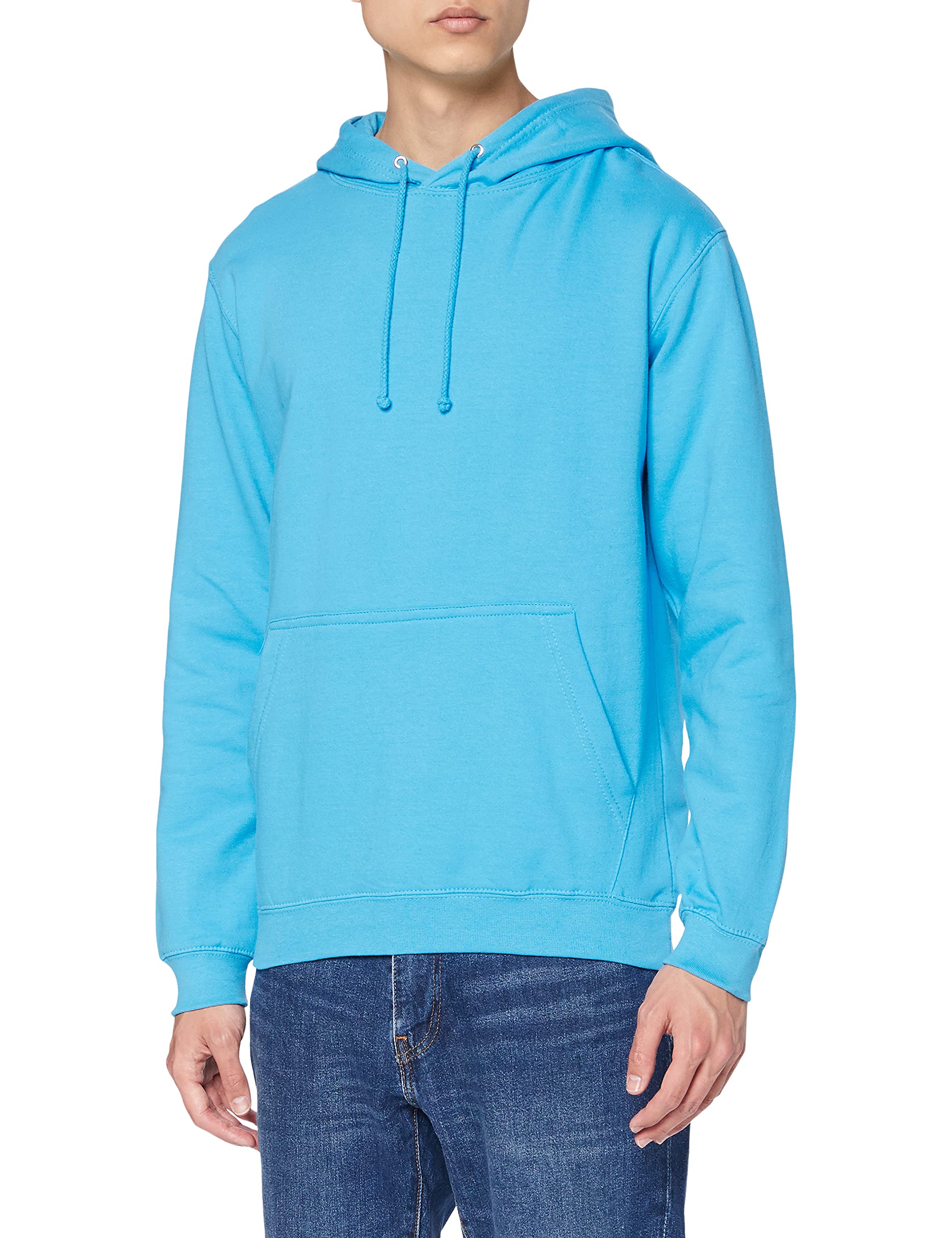 AWDis Men's College Hoodie, Blue (Hawaiian Blue), Medium