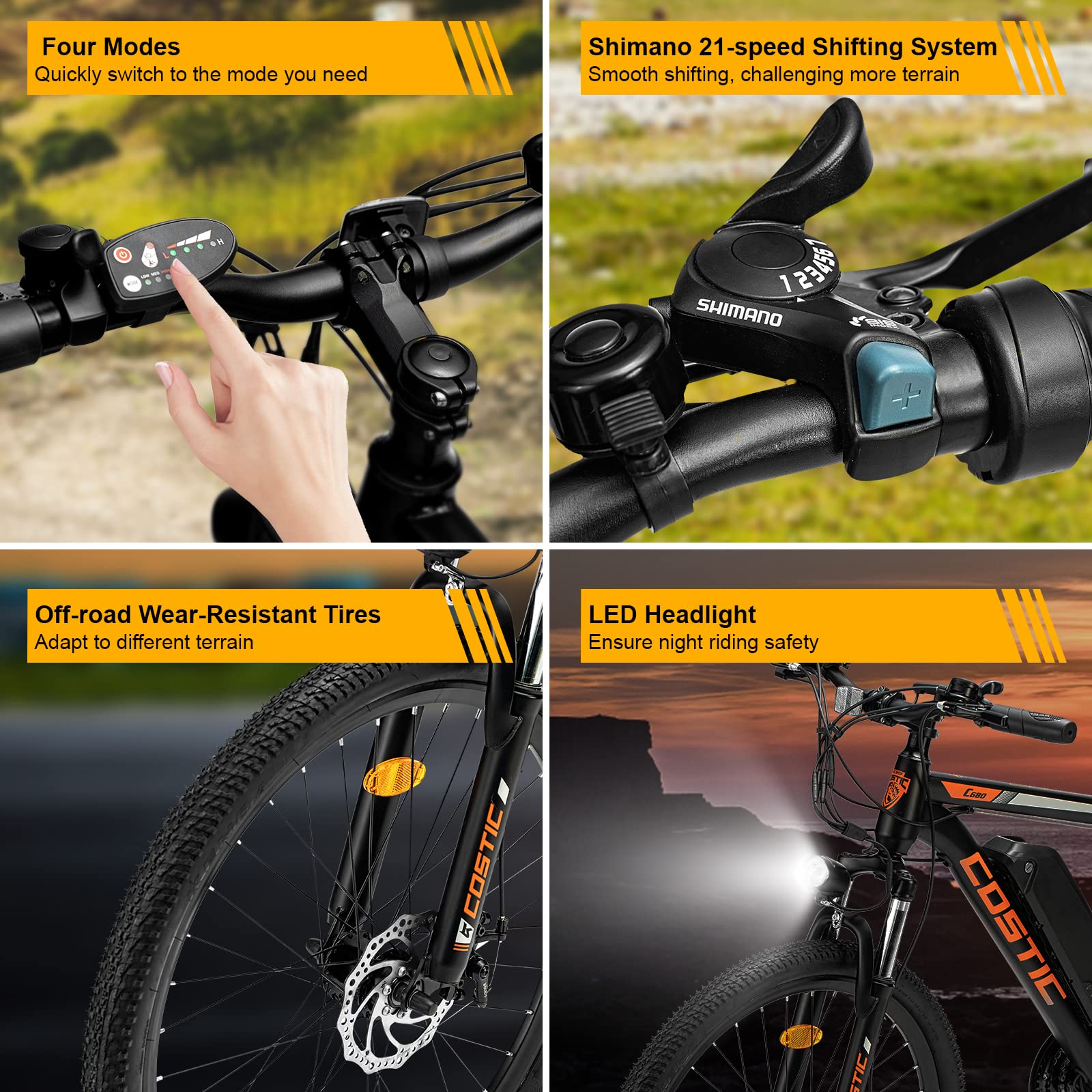 Buy Electric Bike, Costic Electric Bike for Adults, 350W Commuter Ebike