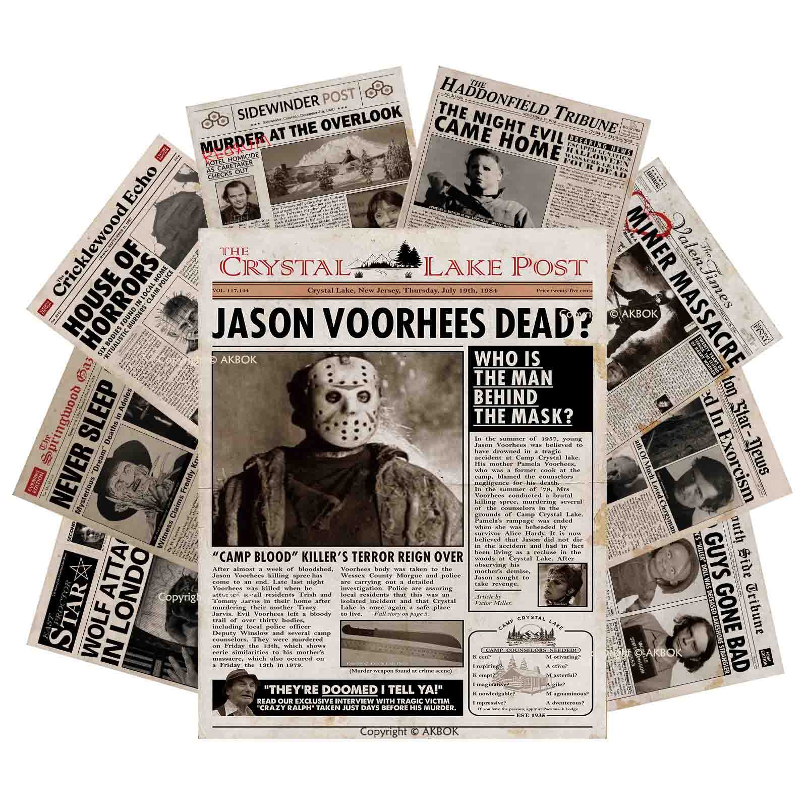 Buy AKBOK Vintage Horror Movie Newspaper Article Classic Y Movie