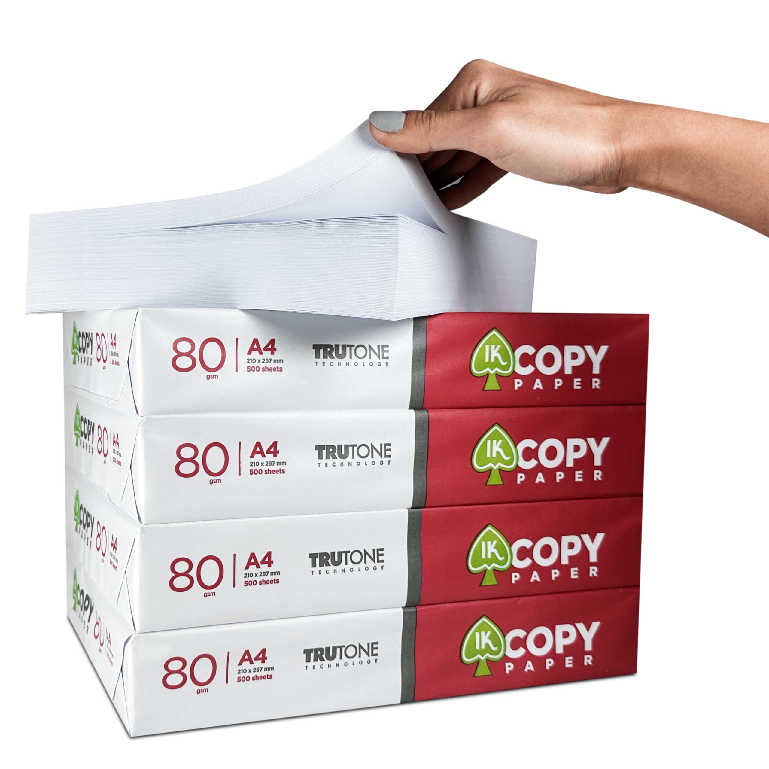 Copy Paper – 2500 Fogli DIN A4 80 g – Per Ufficio, Stampanti Laser, Inkjet, Fotocopiatrici, Fax, Casa