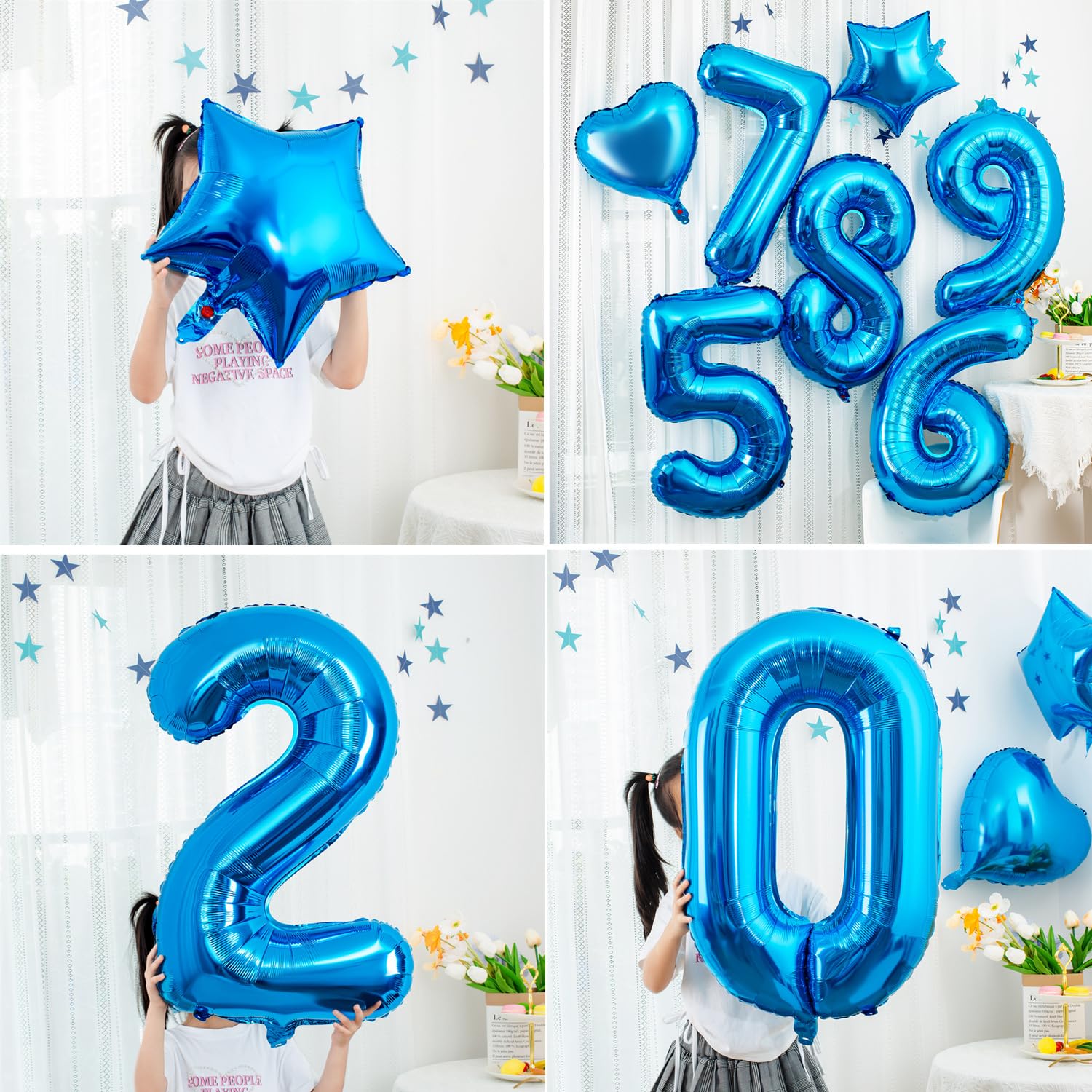 10. Geburtstag Deko Set Blau - Folienballons & Luftballons Für Jungen