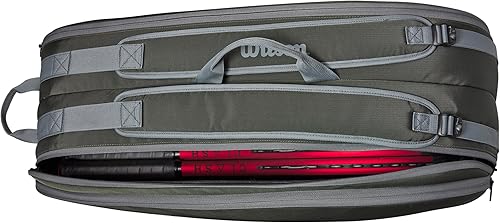 Miniatura 6 de WILSON Tour - Bolsa para raqueta de tenis - Verde oscuro y gris piedra