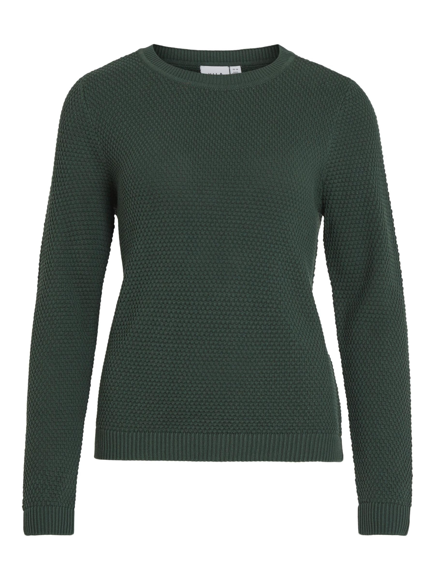 Vila Women's Vidalo O-Neck L/S Knit Top-Noos Jumper, Pineneedle, M