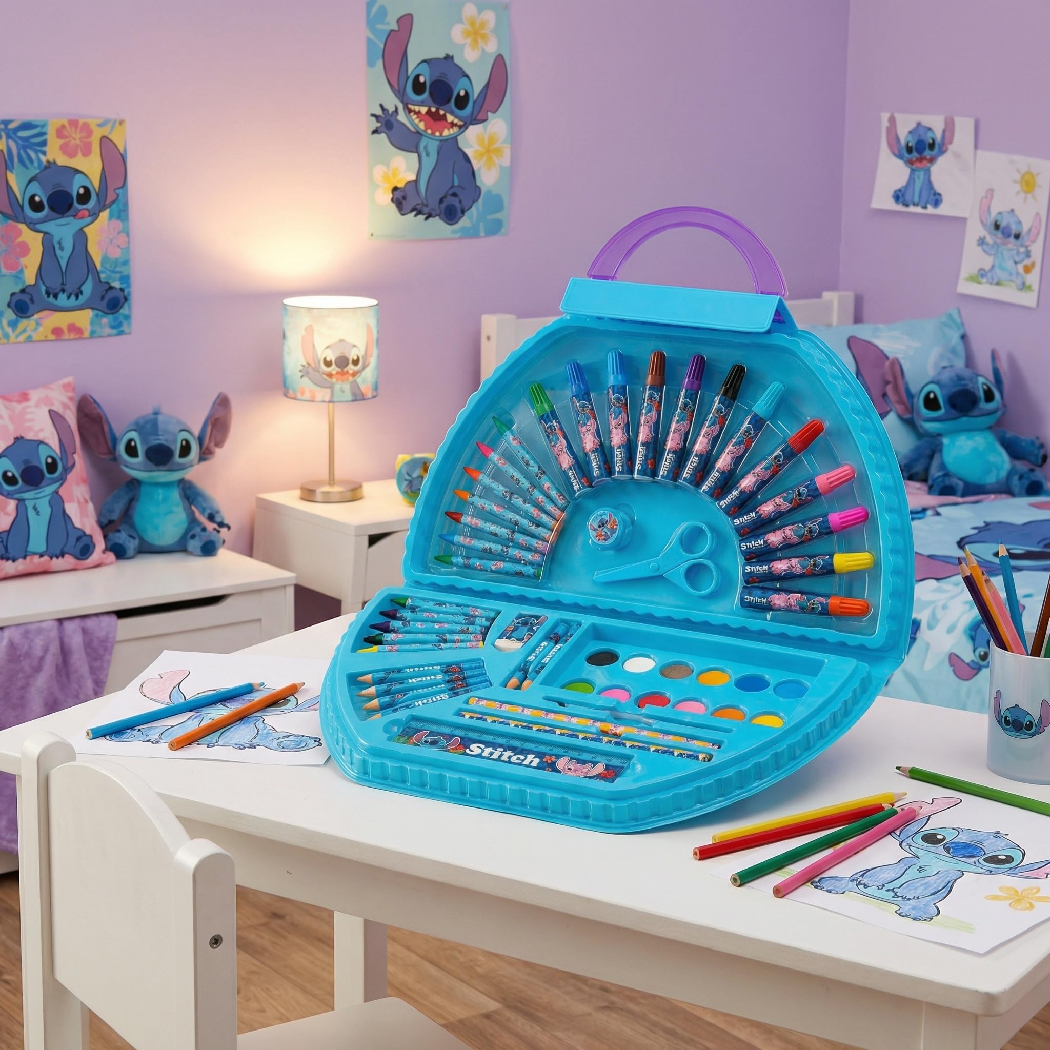 Disney Lilo & Stitch Colouring Set 50+ Pieces, Multicolour - Stitch - Image 3