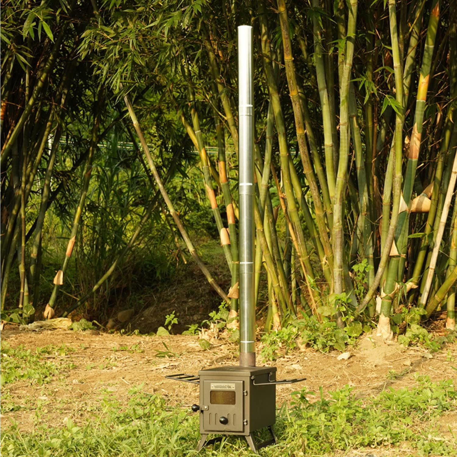 SoloWilder Wood Stove Pipe 2.36inch Thickened Straight Chimney Flue for Camping Stove Exhaust Lengthen