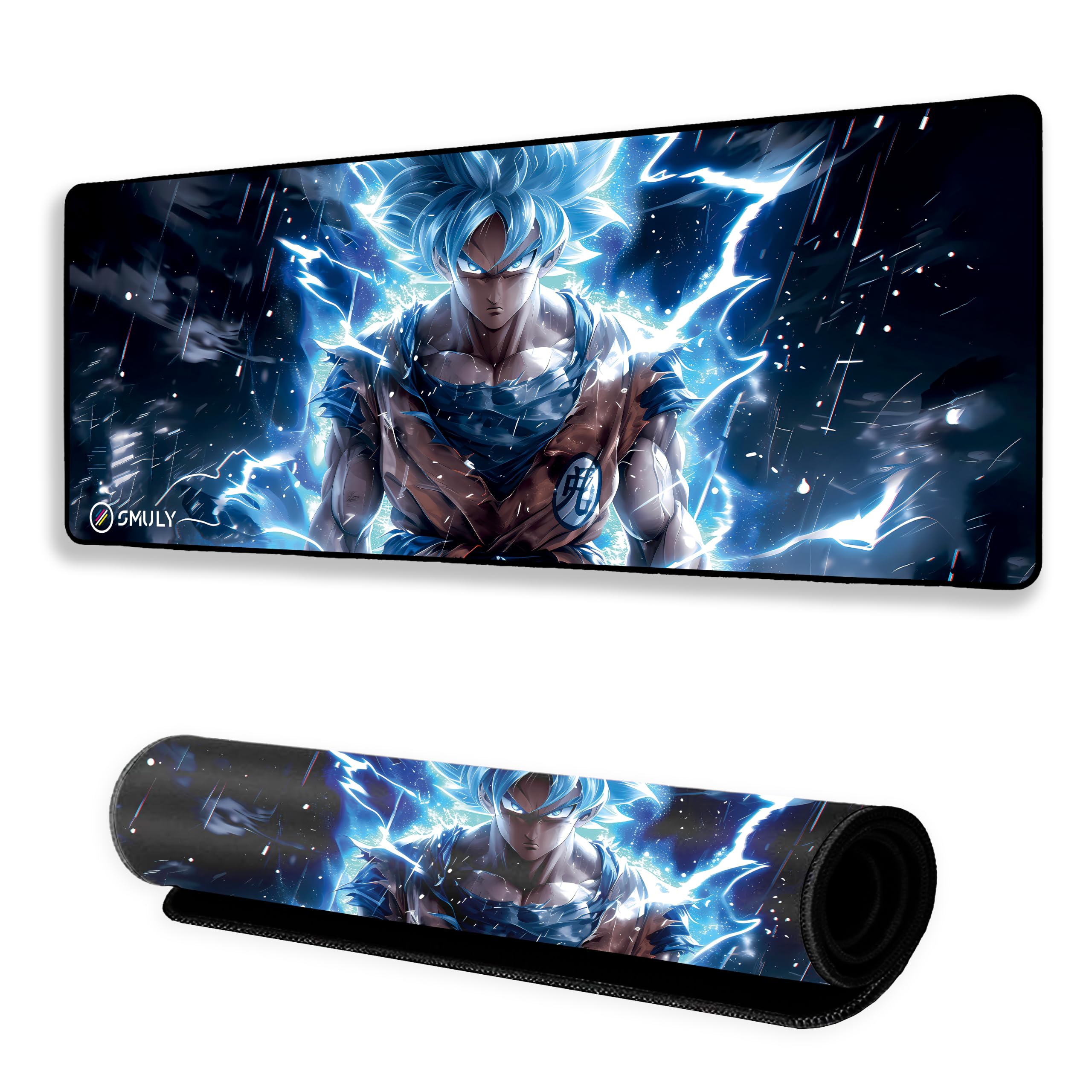 Pirate Anime Mouse Pad 12×32 Inch 3mm Extended Gaming Desk Mat with Anti-Slip Rubber Base Mousepad for Smooth Surface Desk pad for PC & Laptop Use Waterproof & Stiched (Black/White) Deskpad — Amazon image 8