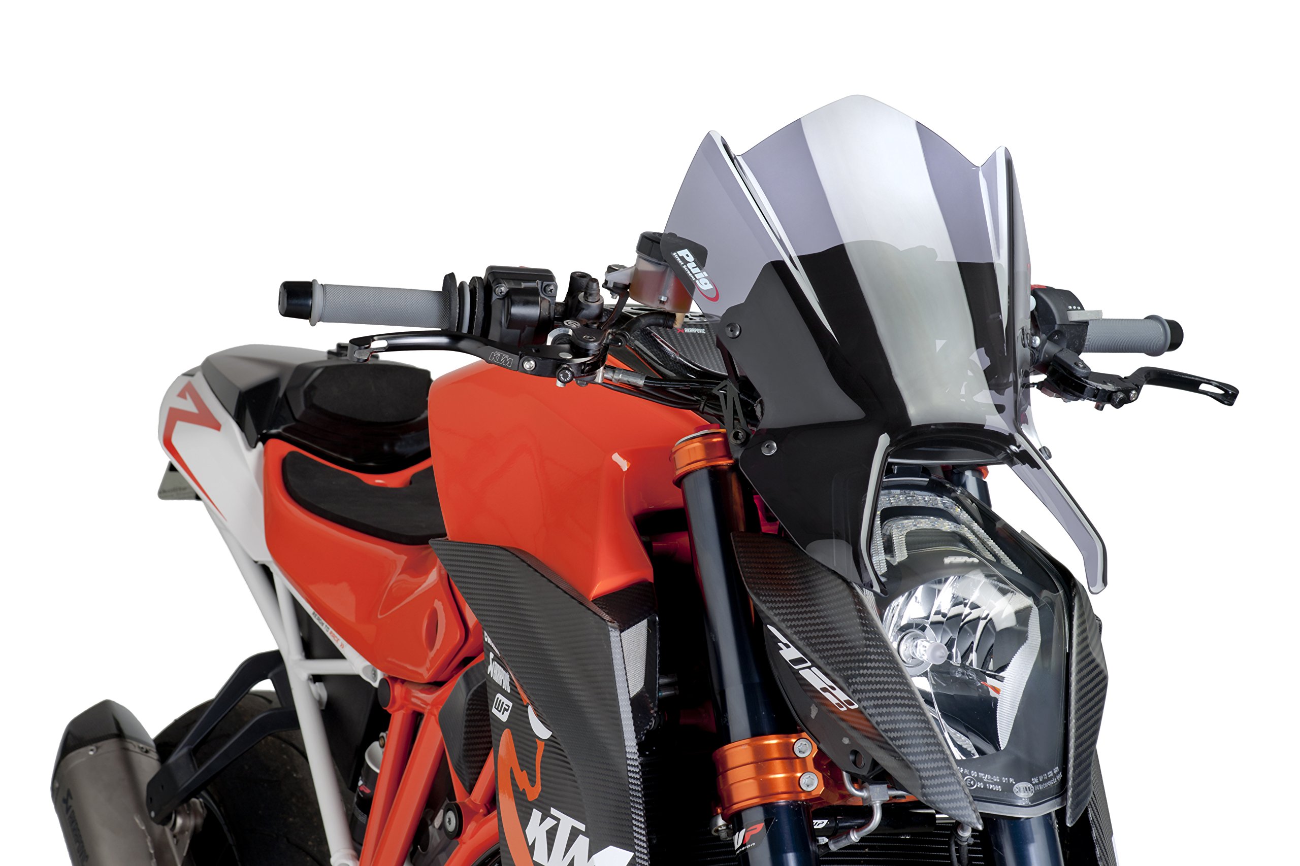Puig 7014H Naked New Generation Sport sporty and aerodynamic in 3 mm acrylic with a raised design that improves protection and maintains wide visibility, Smoke