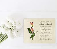 Vista 3 de Sympathy Acknowledgement Cards, Calla Lily Funeral Thank You and Bereavement Notes Personalized