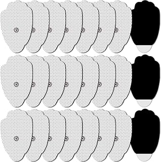TENS Unit 24 Snap Tens Unit Electrode Pads Large Premium Tens Electrodes Reusable up to 20-30 Times per Electrode