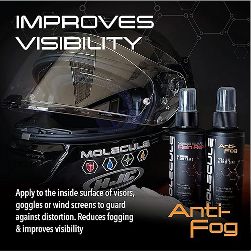 Miniatura 4 de Molecule Spray antivaho para casco  Cuidado premium del casco  Mejora la visibilidad de cascos, viseras y gafas  4 onzas