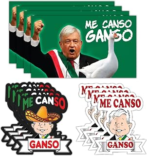 Me Canso Ganso AMLO Lopez Obrador AMLITO Presidente Stickers 12 Pack (Style#1)