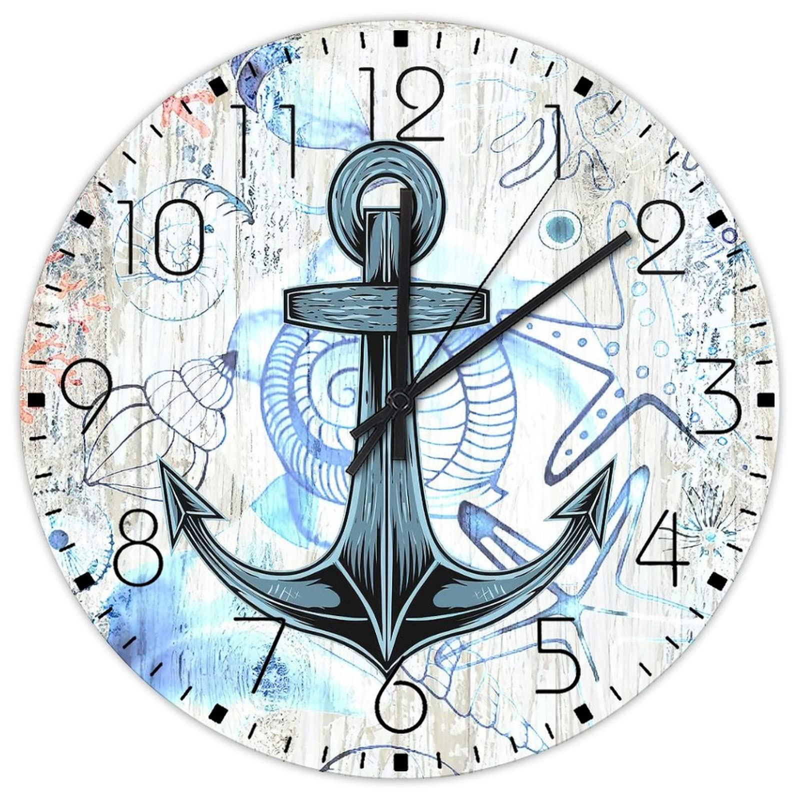 Horloge murale silencieuse ancre marine pour résoudre les nuisances sonores dans la maison