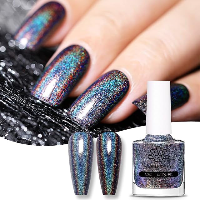 Born Pretty 6ml Holographic Holo Glitter Super Shine Nail Art Polish H001 - Shine In The Dark #35869