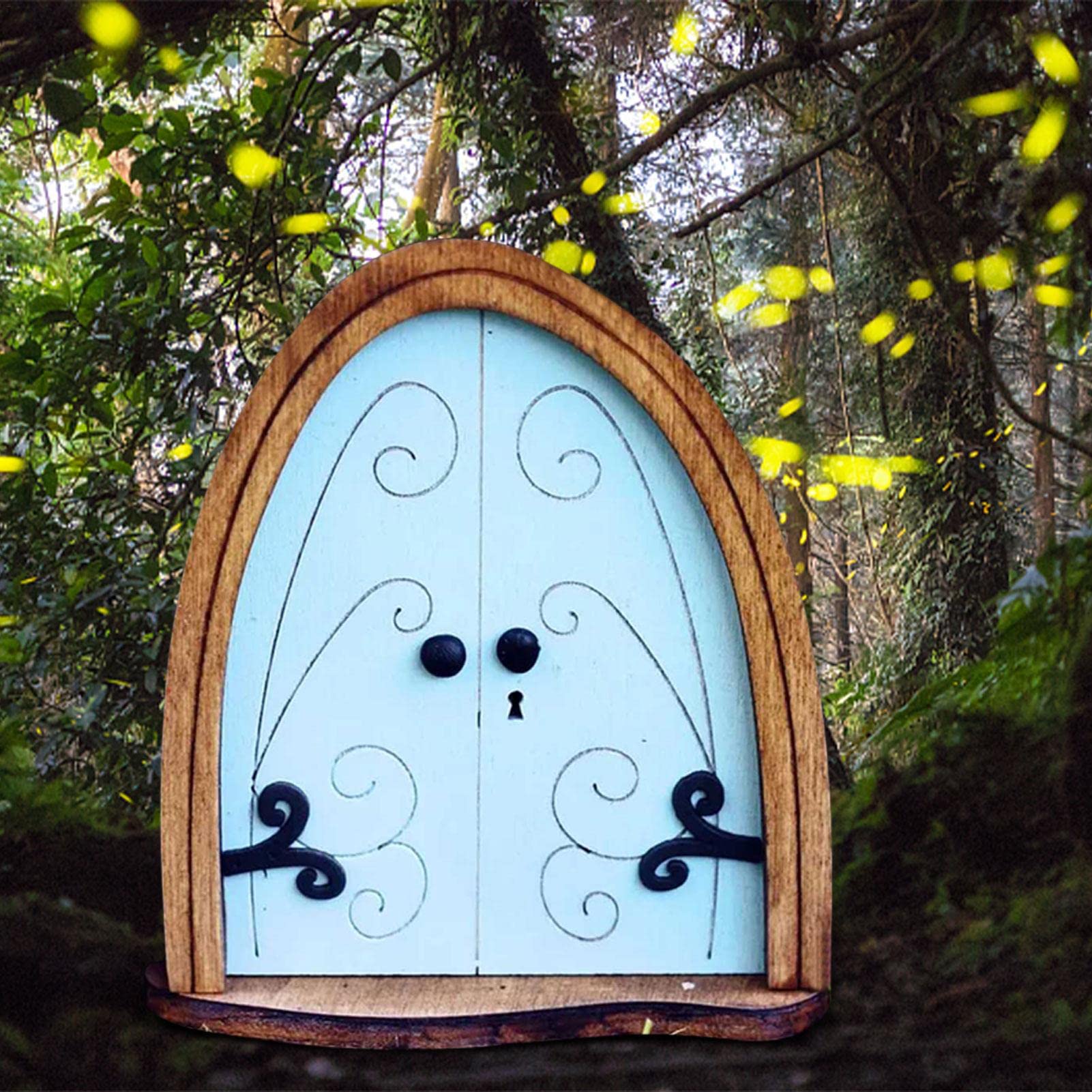 2 Porte Delle Fate In Legno - Decorazione Da Giardino Magico, Per Alberi E Interni, Design Realistico - Foto 5