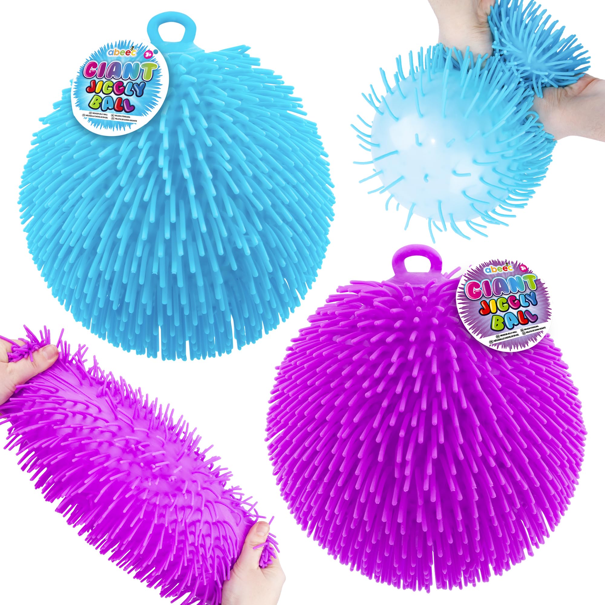 Sponsored Ad – abeec Giant Jiggy Ball Multipack, One Giant Blue Stress Ball Plus One Giant Purple Stressball, Sensory Toys And Fidget Toys For Kids