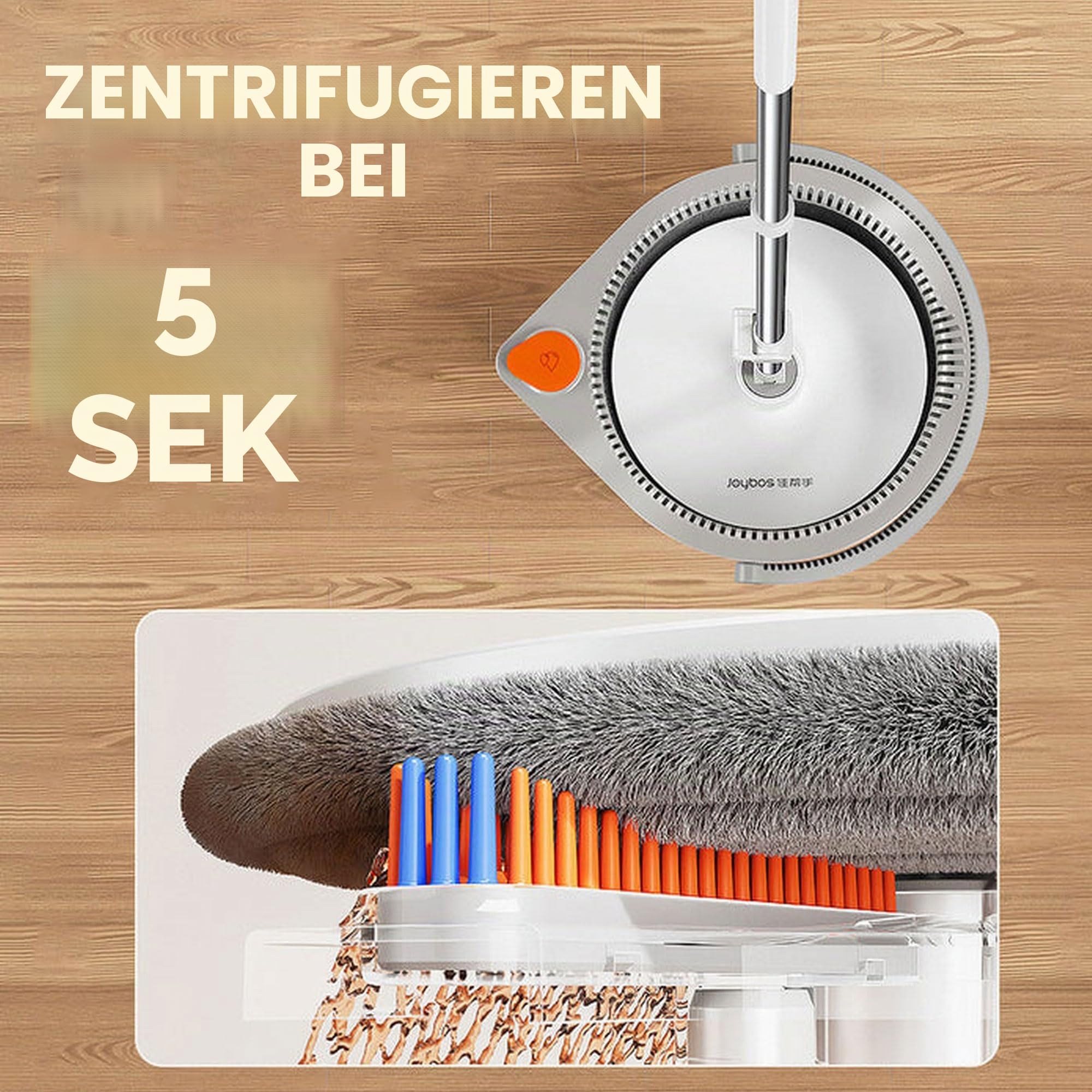 Joybos JOB184 Drehmopp und Eimer mit Abtropffläche