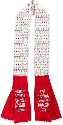 Miniatura 8 de DII Decoración de cocina de Navidad, accesorios de cocina y horneado de vacaciones, lavable a máquina, juego de delantalpaños de cocina, juego de