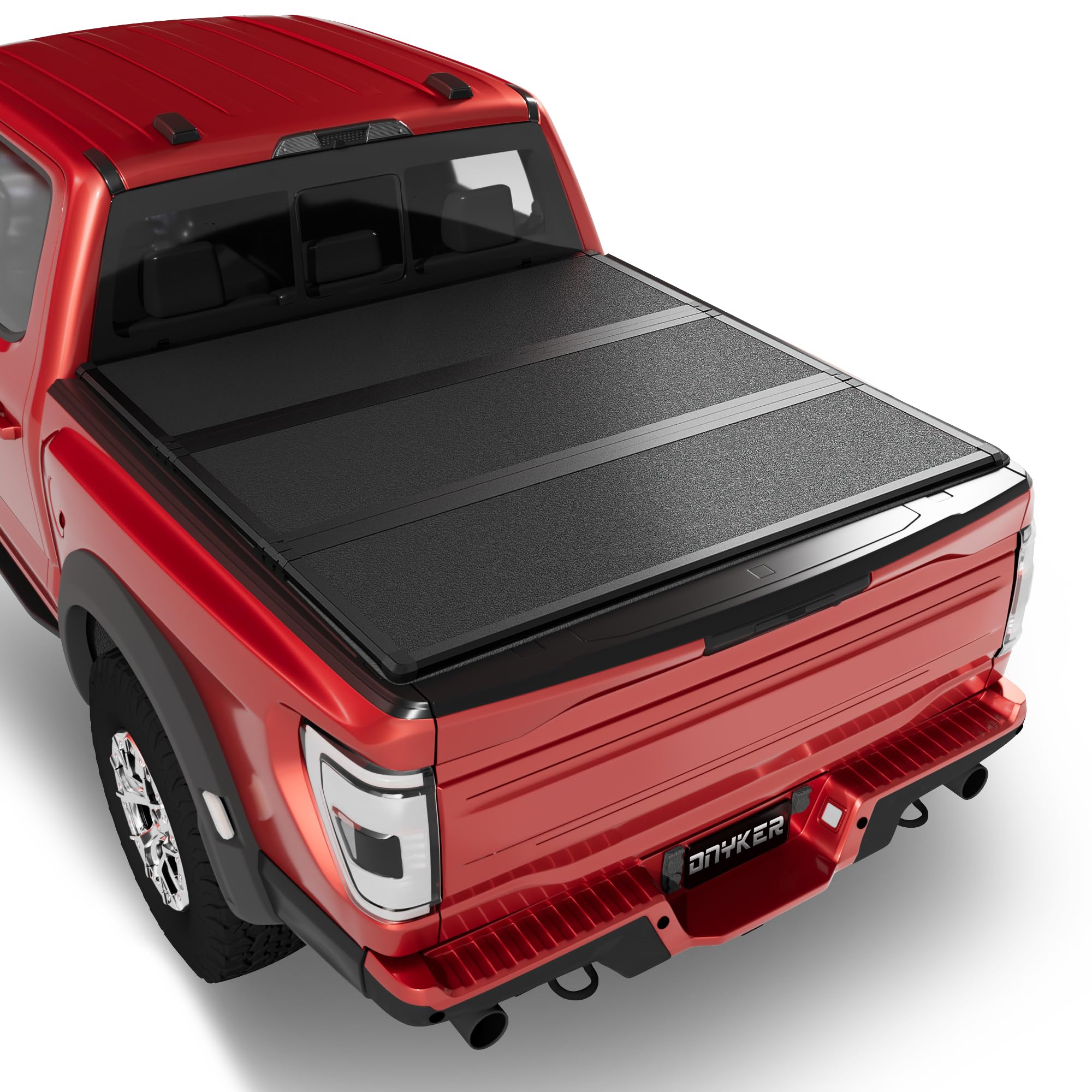DNYKER Hard Tri Fold Truck Bed Tonneau Cover Compatible with 2015-2025 Ford F150 5'5"Bed (66") with OE Track System