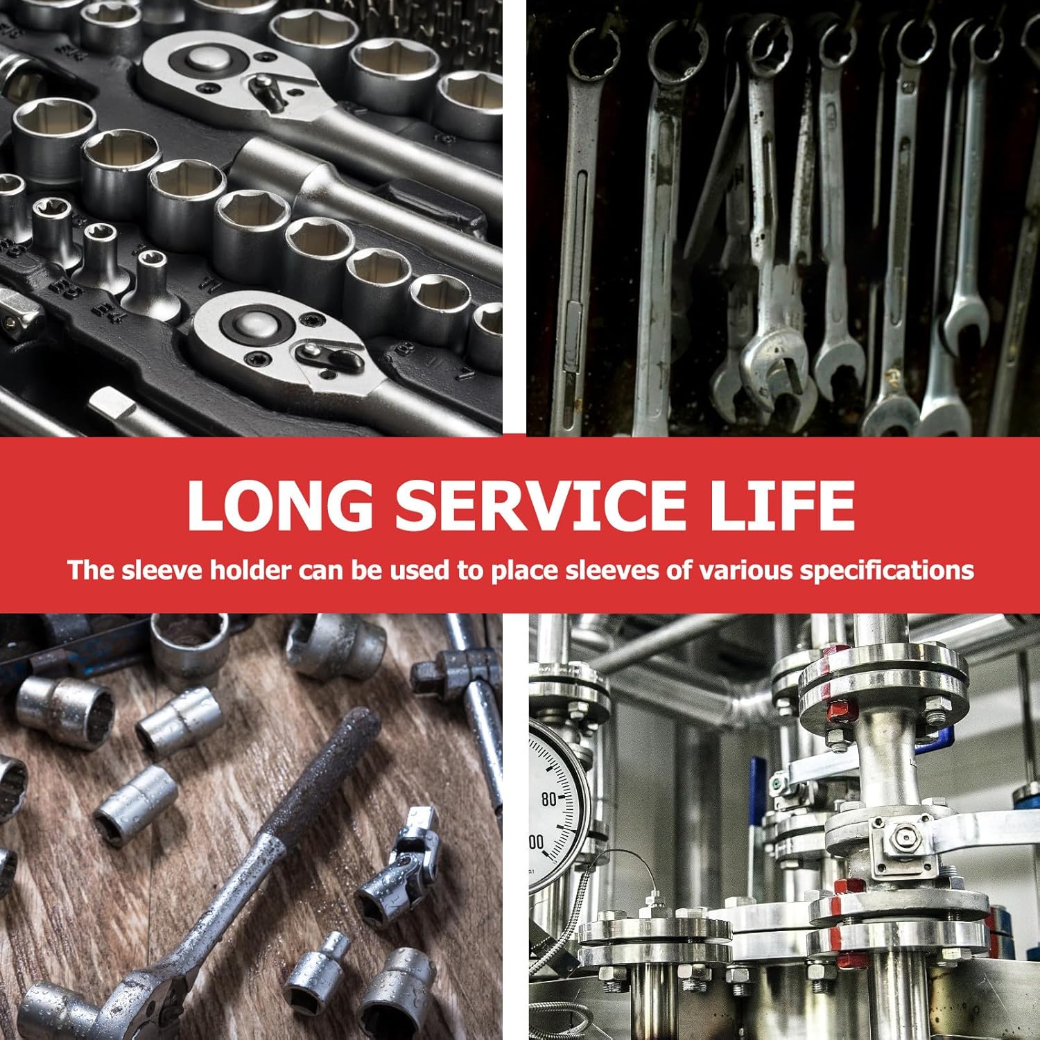 3pcs Heavy Duty Metric Socket Organizer Tray Set 1/2, 3/8, 1/4 Drive Sockets Holder Tool Storage for Workshop and Garage