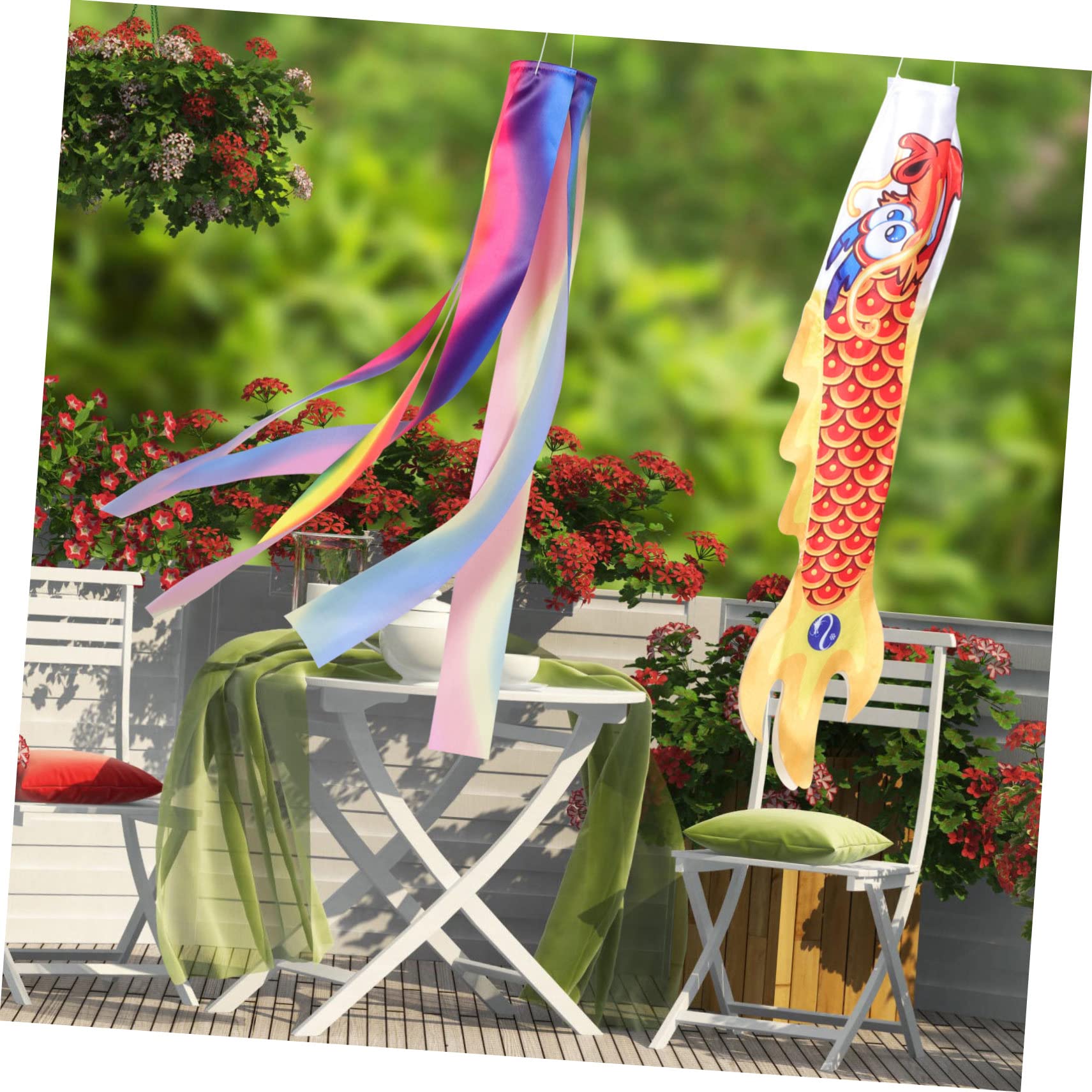 UPKOCH 3 Set Bandiera del a Forma di Drago di Grandi Dimensioni per Decorazione Prato Decorazioni Decorative da Appendere Manica a appesa Panno in Poliestere Arancia