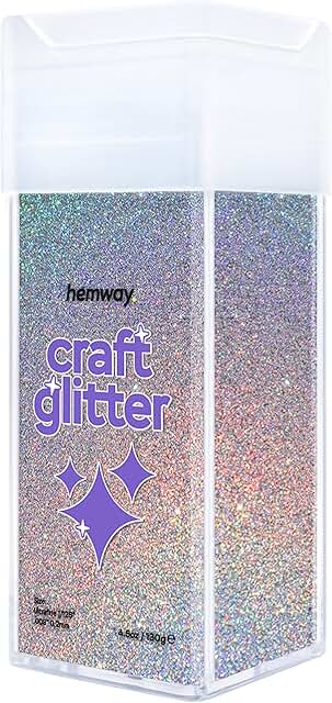 Hemway Craft Glitter Shaker 130g / 4.6oz Glitter for Arts, Crafts, Resin, Tumblers, Nails, Painting, Decoration, Festival,...