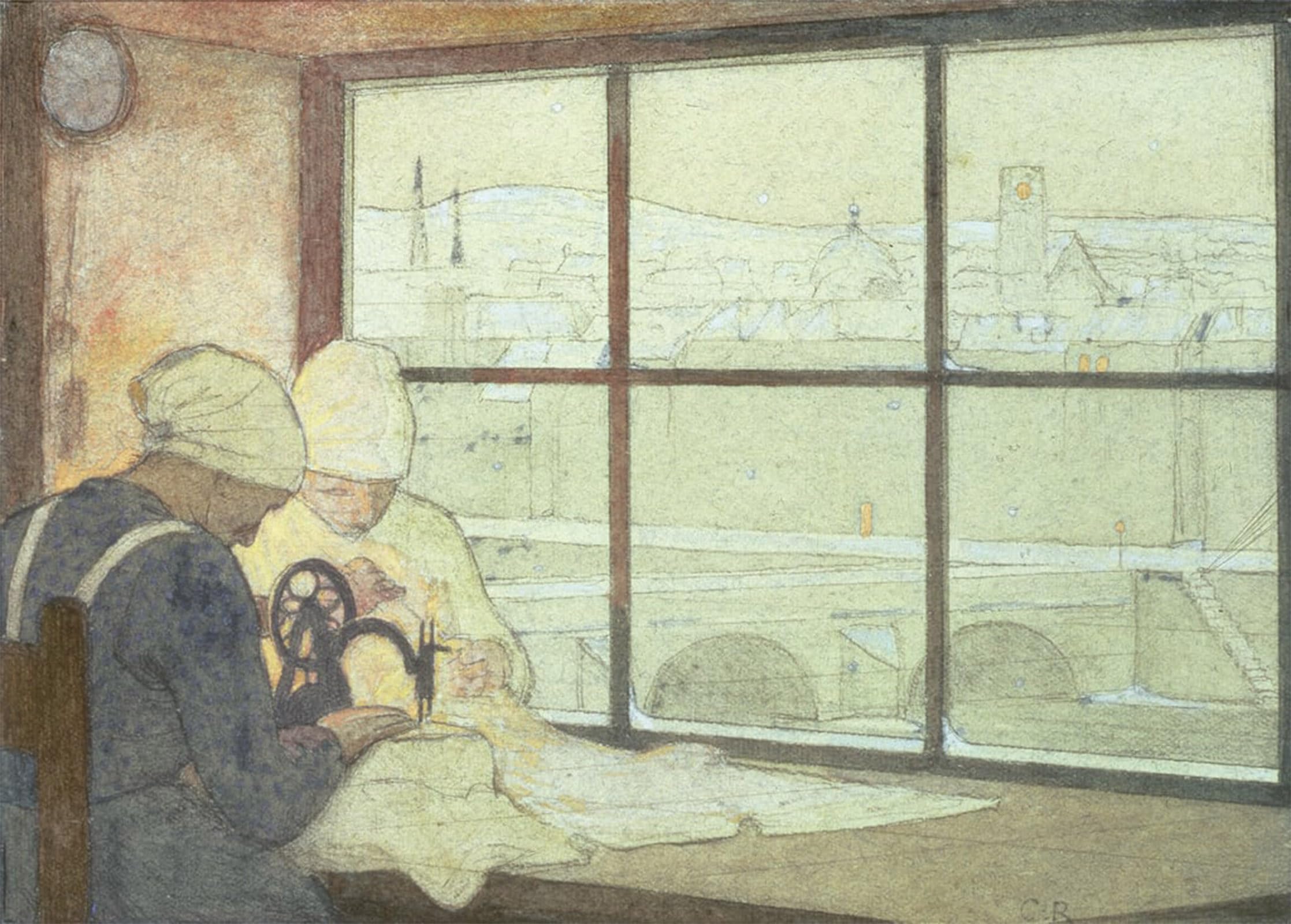 SERENDIPITP Vintage Wall Art Canvas Nordic Poster Canvas Print Picture the Vigil by Frederick Cayley Robinson Wall Art Poster for Home Decor 60x90cm