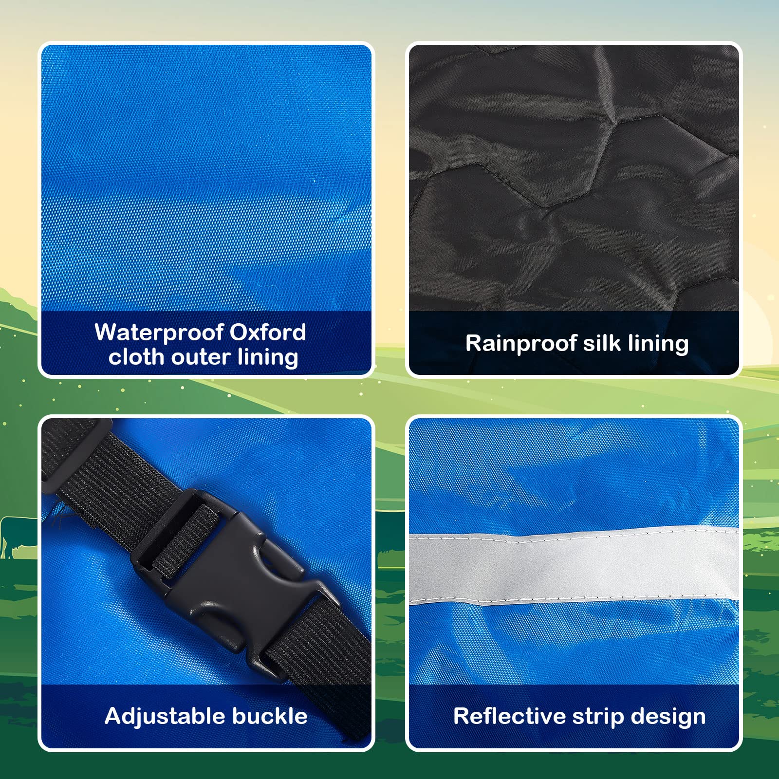 2 Pcs Calf Coat Calf Blanket Calf Jacket Calf Warming Blanket Calf Warm Clothes Waterproof Windproof Calf Saver Coat Blanket for Keeping Calf Cow Baby Warm Belly Protection, Blue (Classic Style)