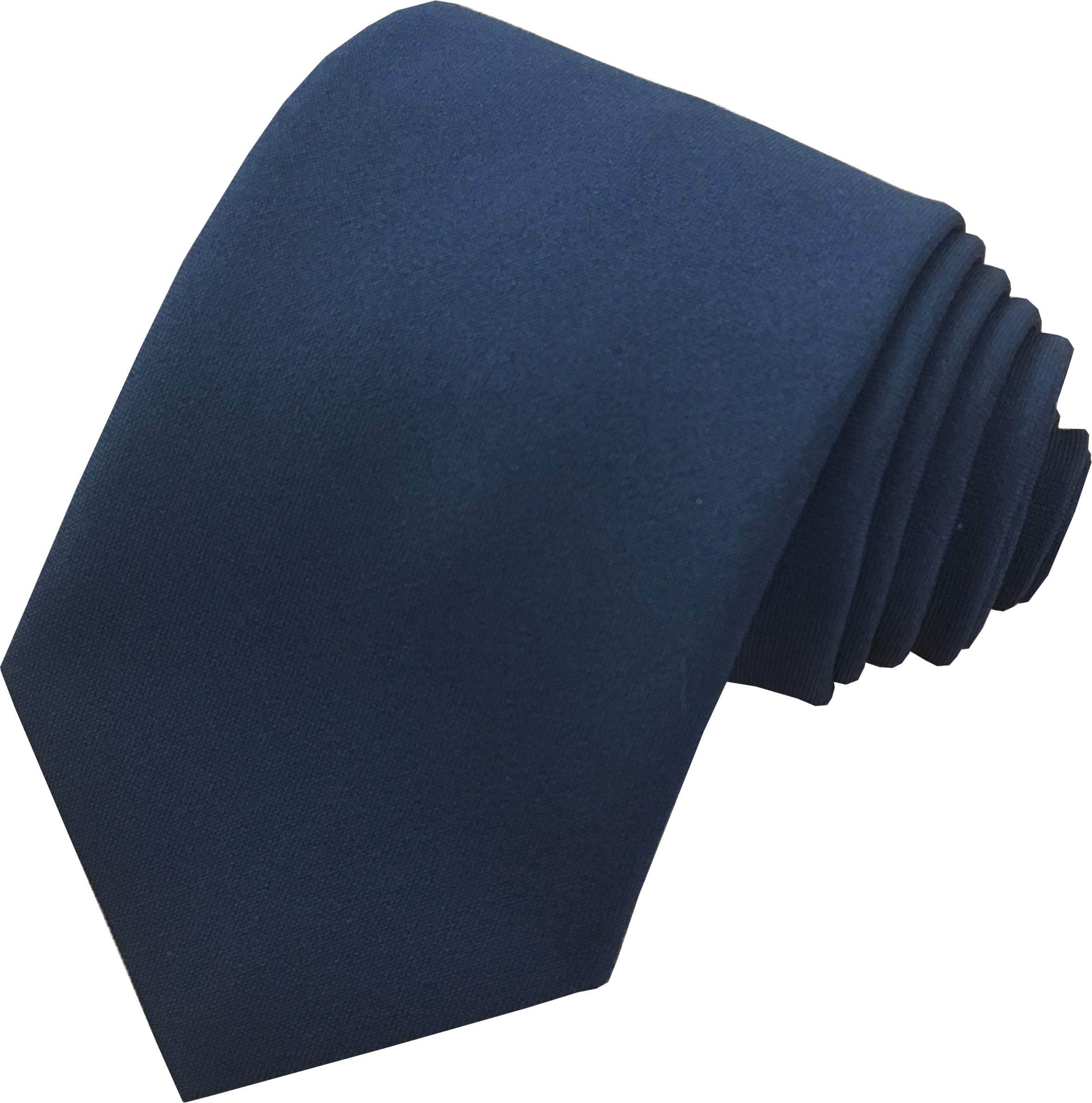 Great British Tie Club Men's Navy Plain Matt Standard Length Business Formal Neck Ties ( Blue)