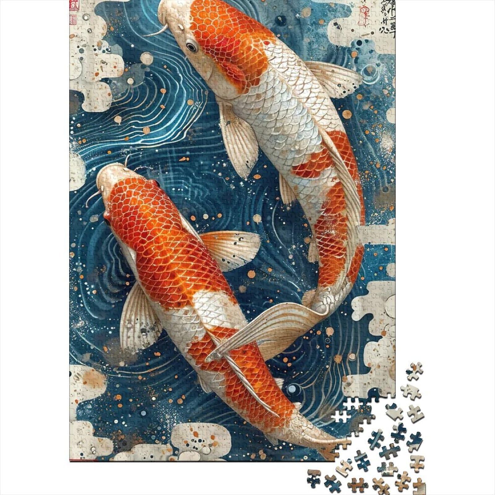 Koi Fish Jigsaw Puzzle for Adults 1000 Pieces Water Pattern Focus 56 nan