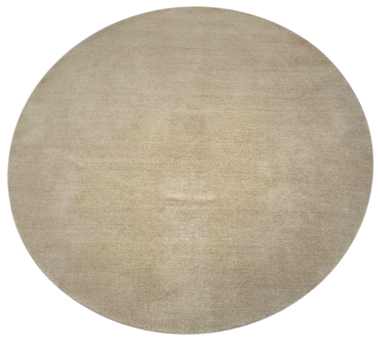 Gabbeh Tapis beige 100 % laine unie tissé à la main G84