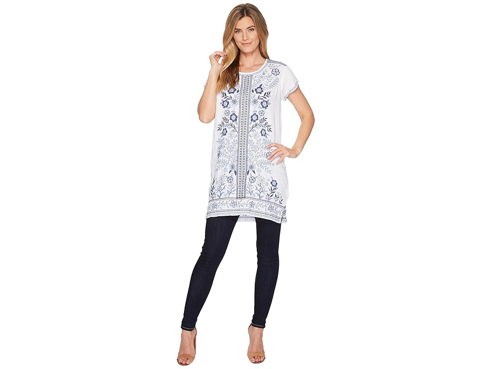 

Johnny Was Lei Lei Peasant Tunic Dress (White) Women's Dress