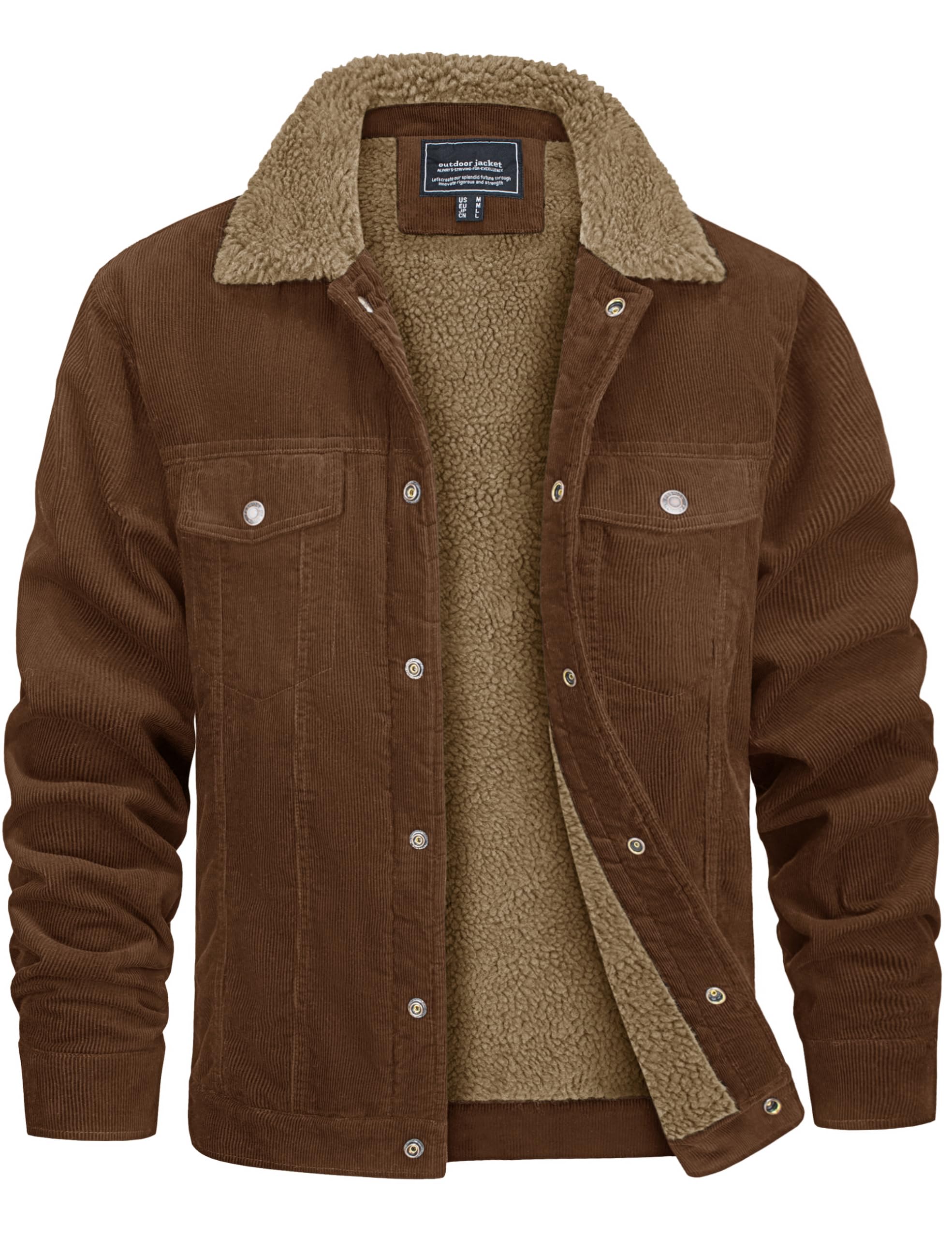 CRYSULLY Corduroy Sherpa Lined Jacket