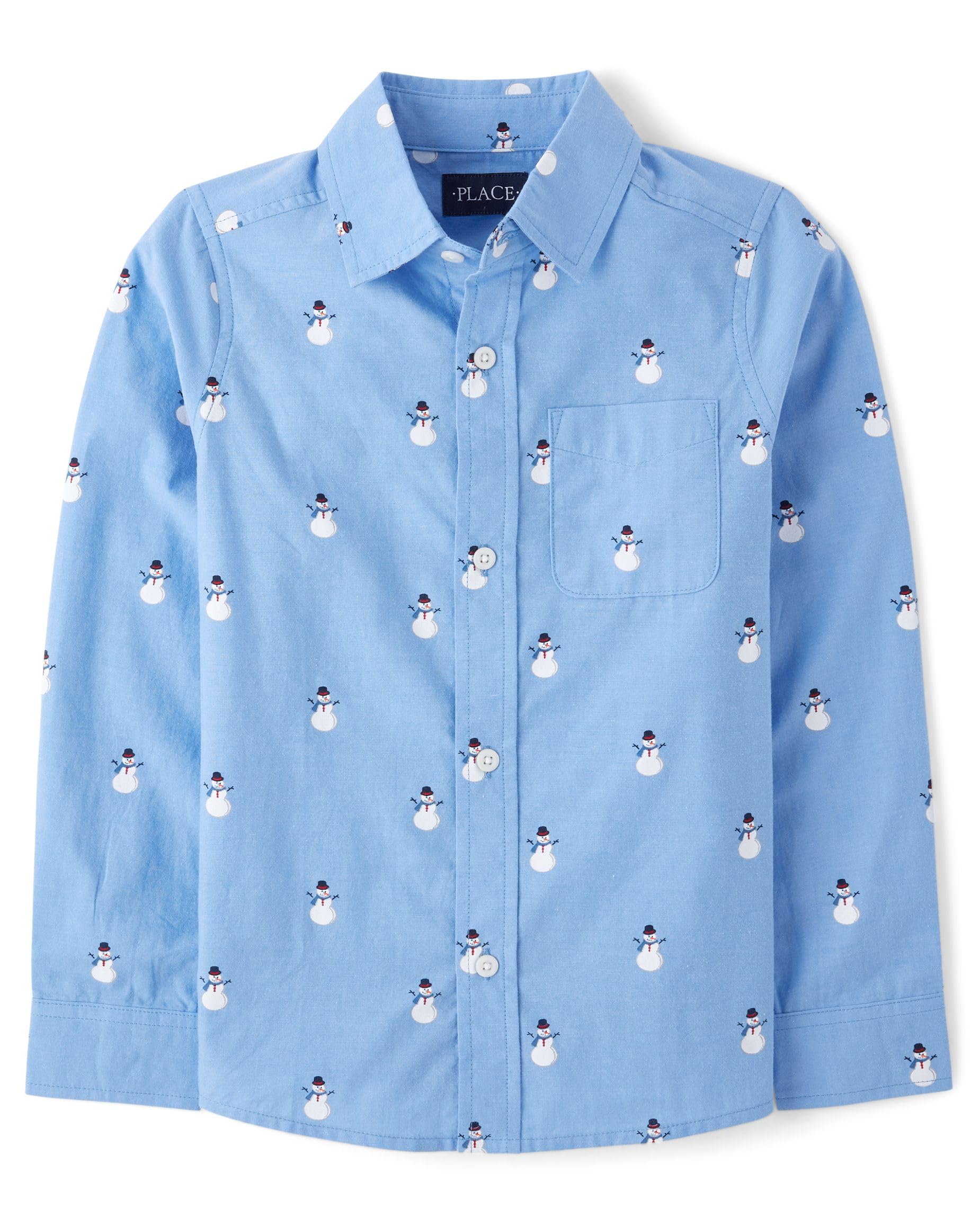 The Children's Place Boy's Long Sleeve Button Down Shirts