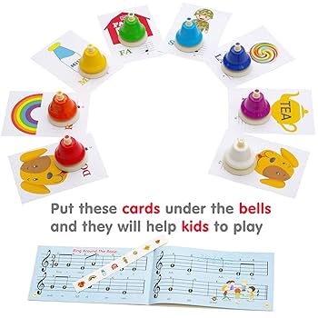 Amazon.com: 8-Note Color Desk Bell Set - Song Book with Easy