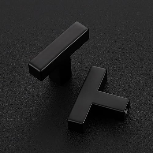 Miniatura 34 de 5 Pack Matte Black Cabinet Knobs - Kitchen Cabinet Knobs Black Cabinet Pulls for Kitchen Cabinet Drawer Stainless Steel Dresser Knobs for Cabinet