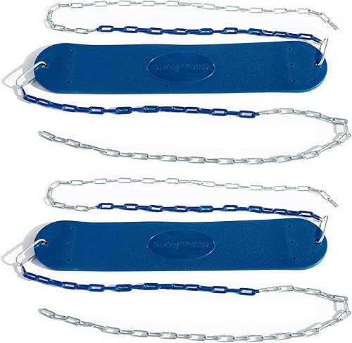Miniatura 2 de Swing-N-Slide WS 4763 - Juego de columpios resistentes para patio de recreo al aire libre con cadenas revestidas y eslabones rápidos, color azul,