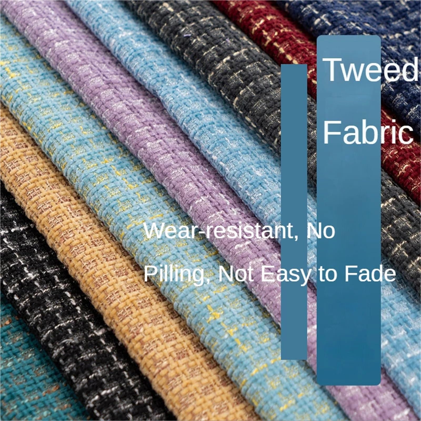 Tela de Tweed poliéster for Abrigos, Faldas, Chalecos, Costura
